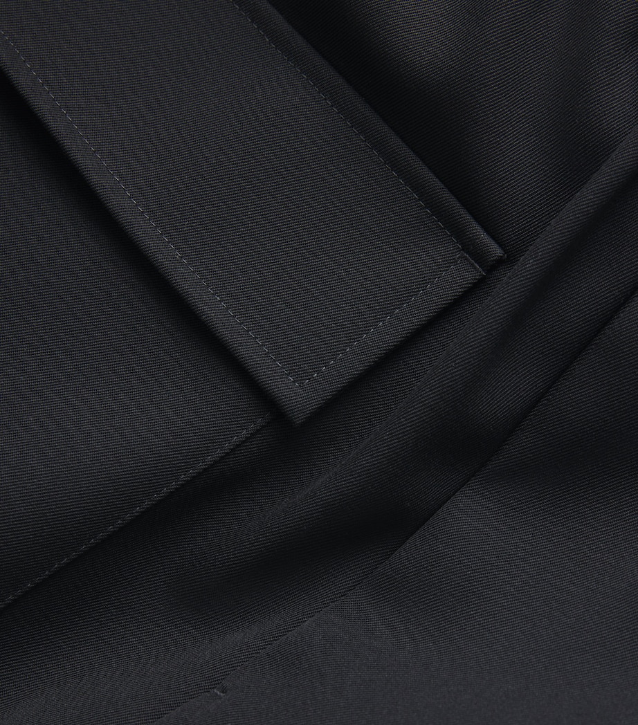 Wool Straight Trousers BLACK Image 5