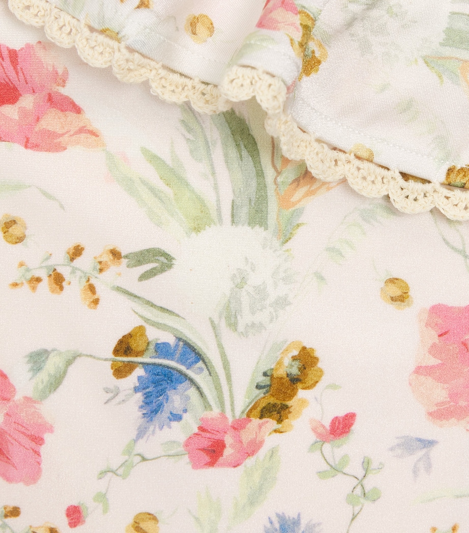 Lucky Kids Frill Swimsuit (2-12 Years) CREAM BOUQUET FLORAL Image 2