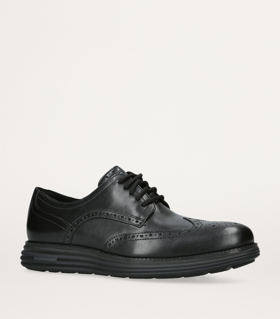 Leather ØriginalGrand Wingtip Oxford Shoes BLACK Image 3