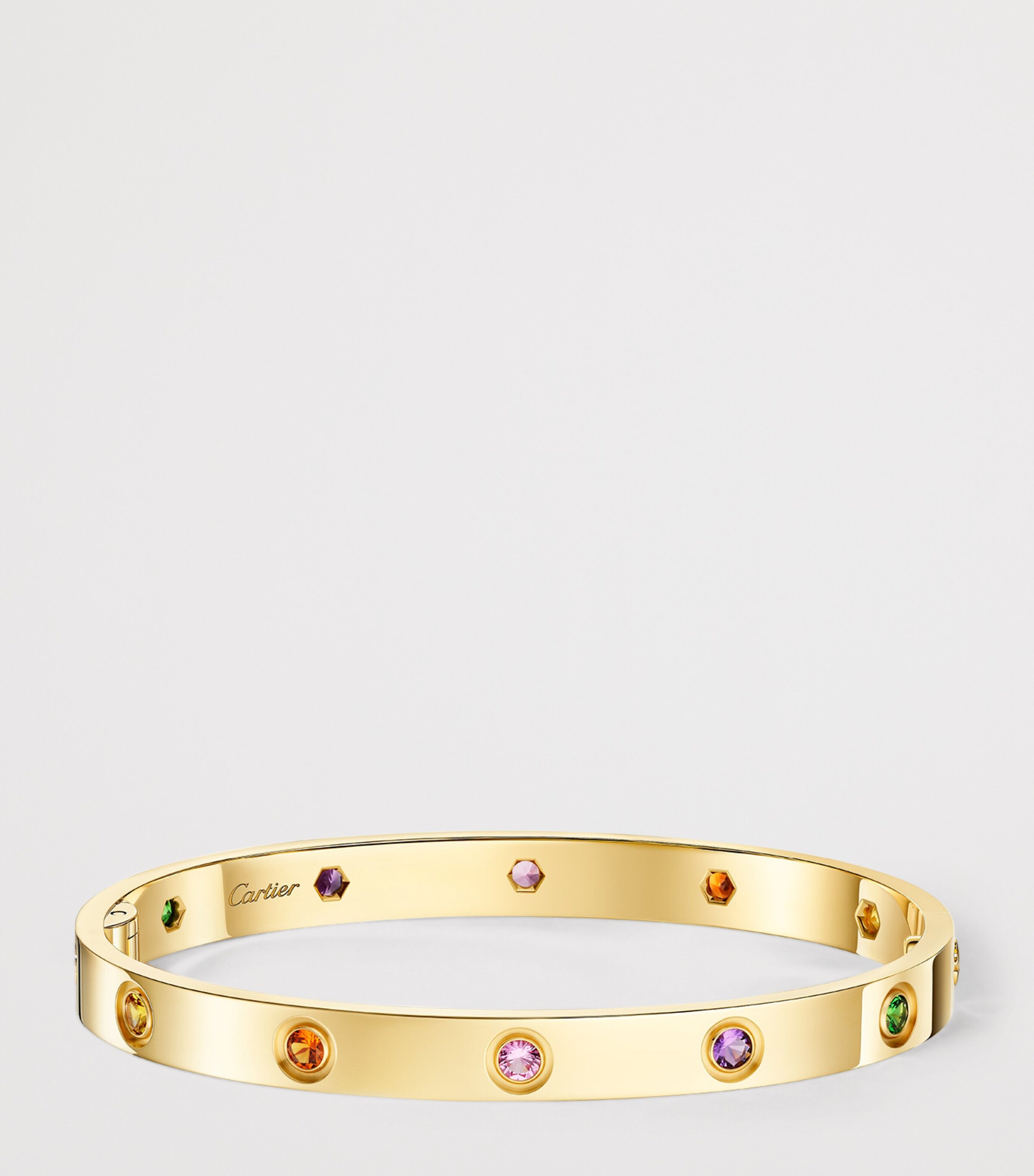 Cartier Yellow Gold and Gemstone LOVE Bracelet Yellow Gold Image 5