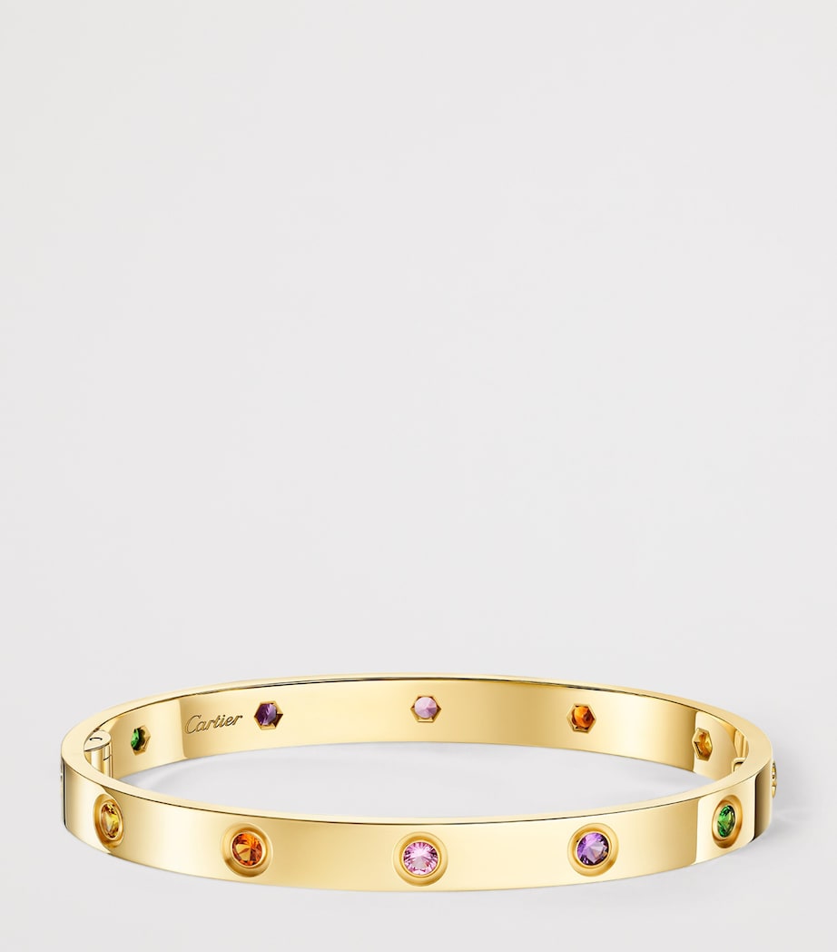 Cartier Yellow Gold and Gemstone LOVE Bracelet Yellow Gold Image 5