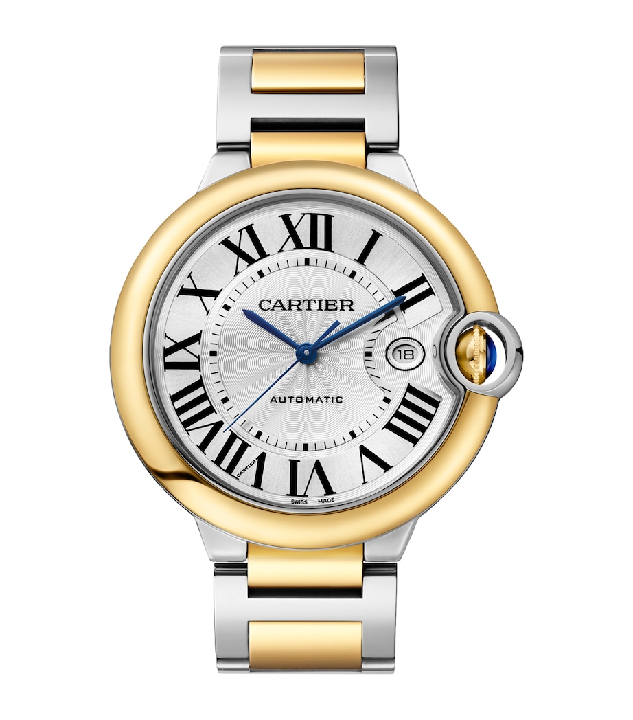 Cartier Yellow Gold and Stainless Steel Ballon Bleu de Cartier Watch 42mm Silver Image 1