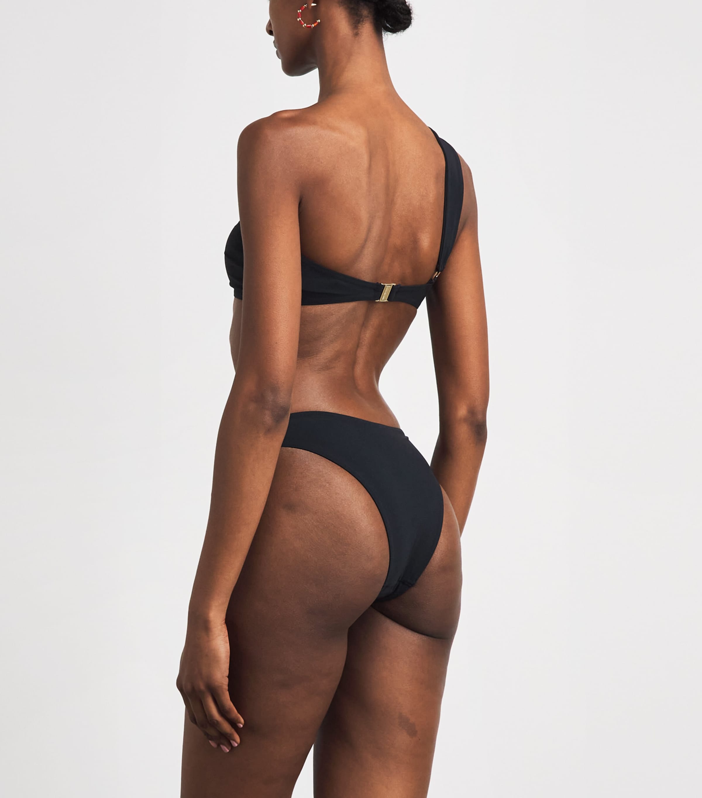 Zimmermann Womens One-Shoulder Roselight Bikini Black Image 3