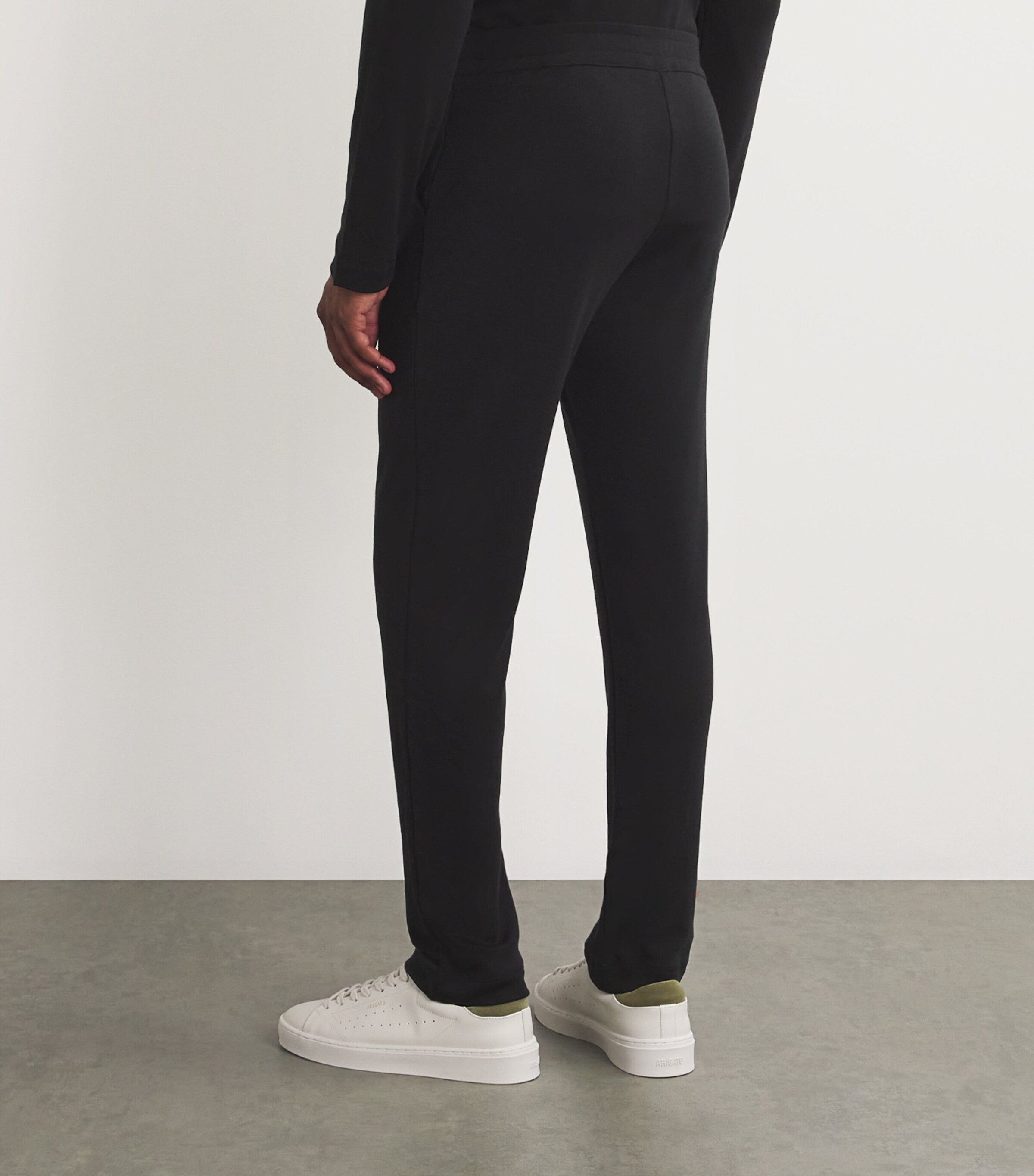 Hanro Mens Wool-Blend Christian Sweatpants Black Image 4