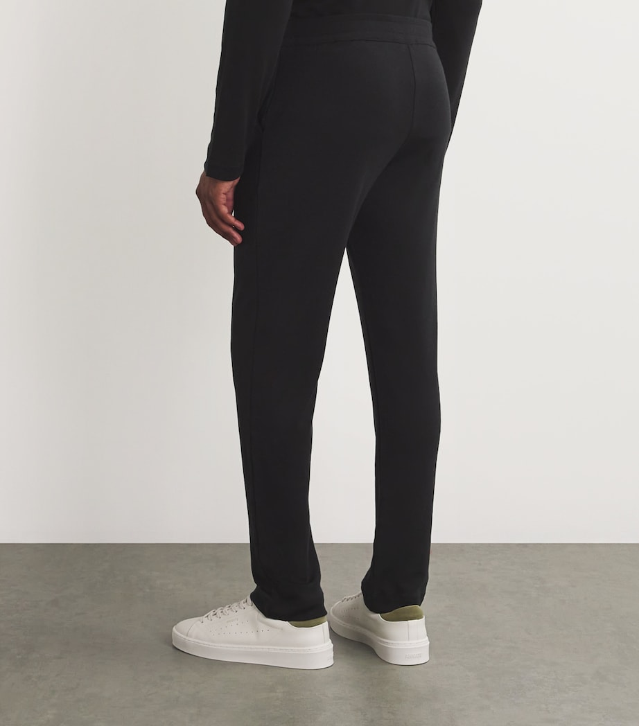 Hanro Mens Wool-Blend Christian Sweatpants Black Image 4