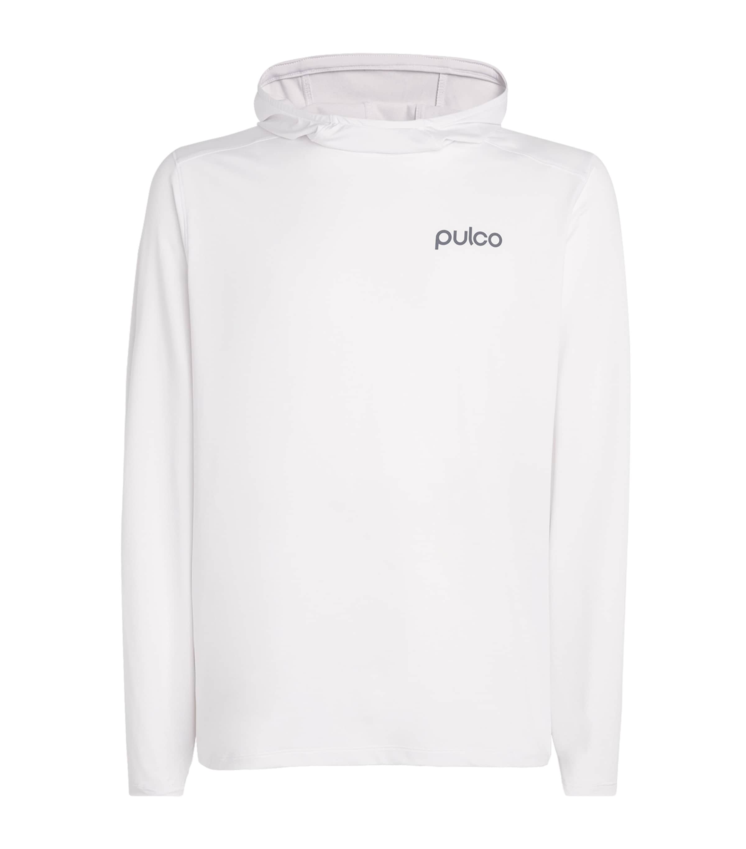 Pulco Studios Mens Hooded Long-Sleeve T-Shirt White Image 1