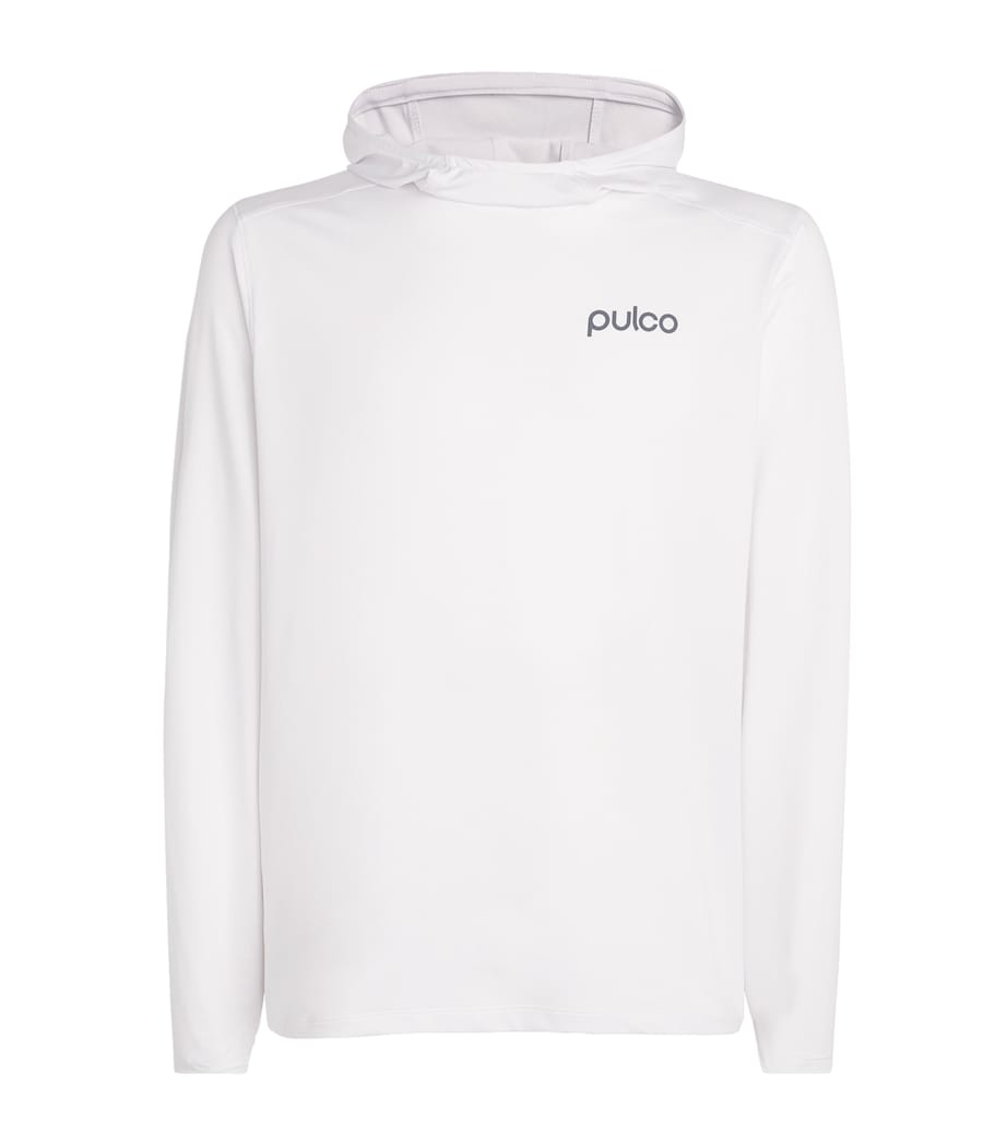 Pulco Studios Mens Hooded Long-Sleeve T-Shirt White Image 1