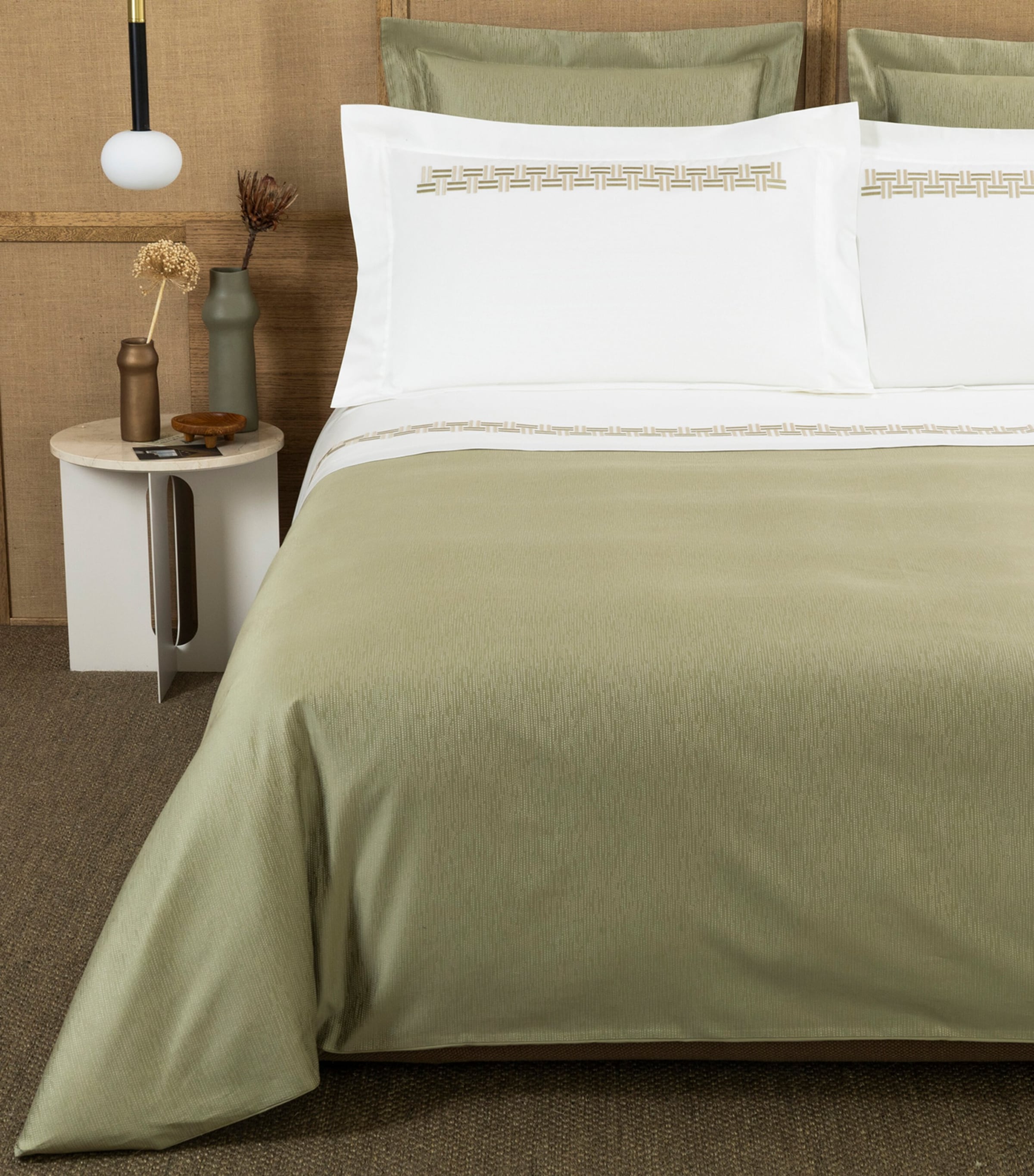 Frette Rays Super King Duvet Cover In Green