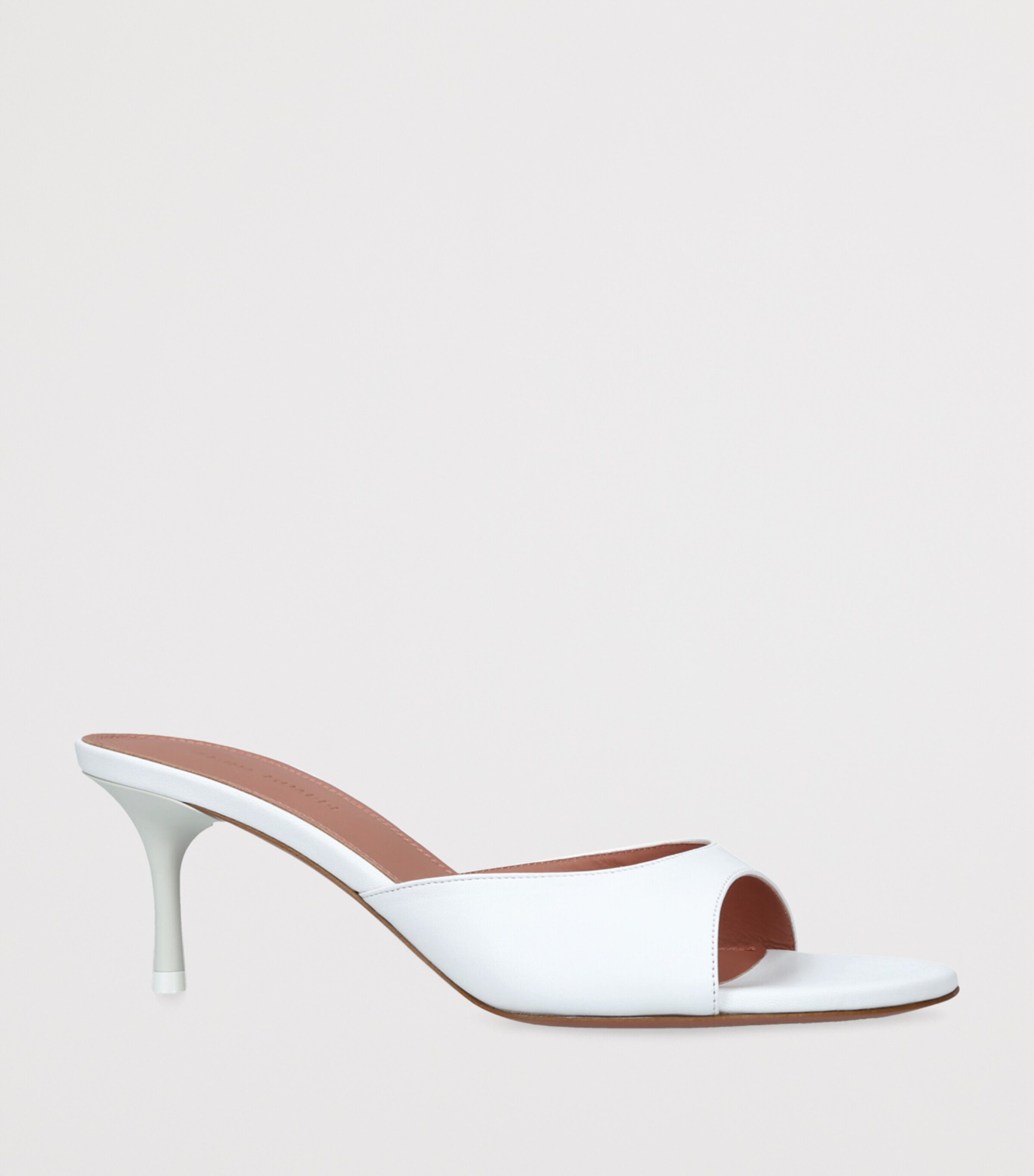 Leather Jeanne Heeled Mules 60 WHITE Image 3