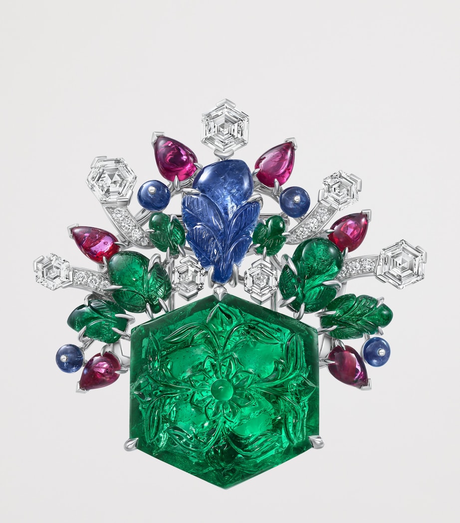 Cartier Platinum, Diamond and Emerald Tutti Kanya Necklace Platinum Image 8