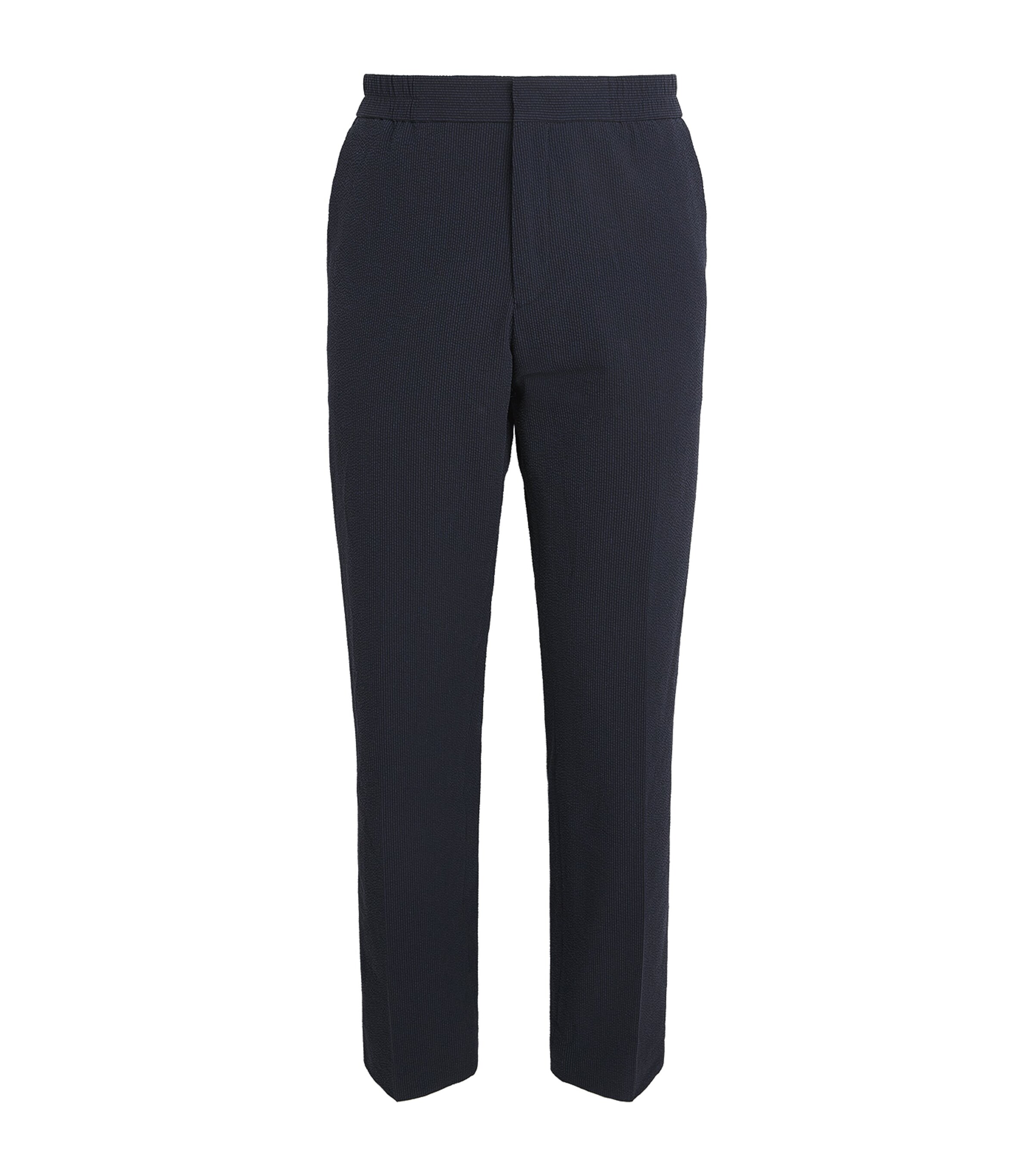 Paul Smith Mens Cotton-Blend Seersucker Trousers Image 1