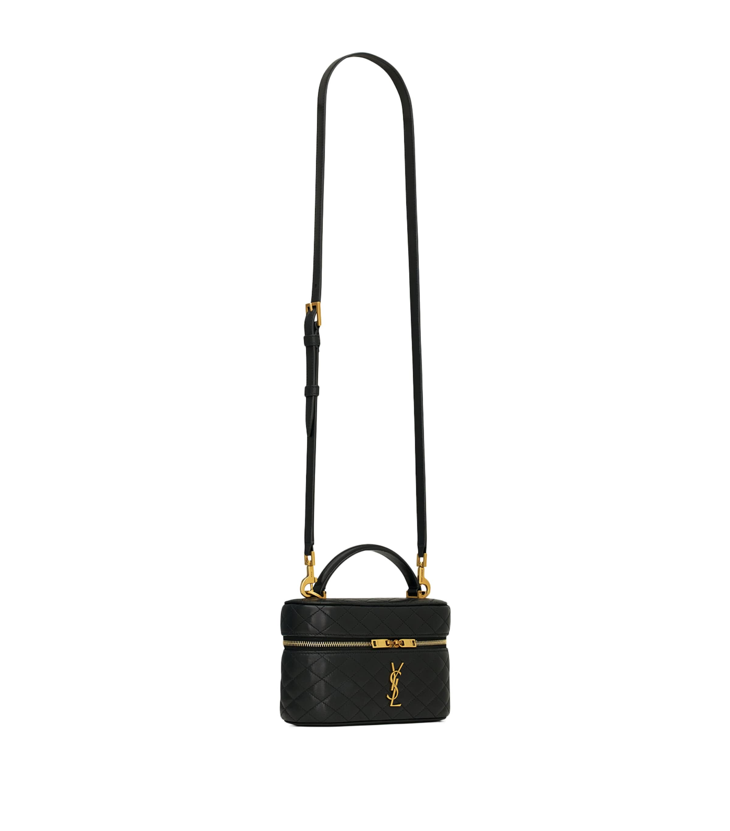 【SAINT LAURENT】GABY MINI SATCHEL BAG SAINT LAURENT Lambskin Patent Quilted Mini Gaby Satchel