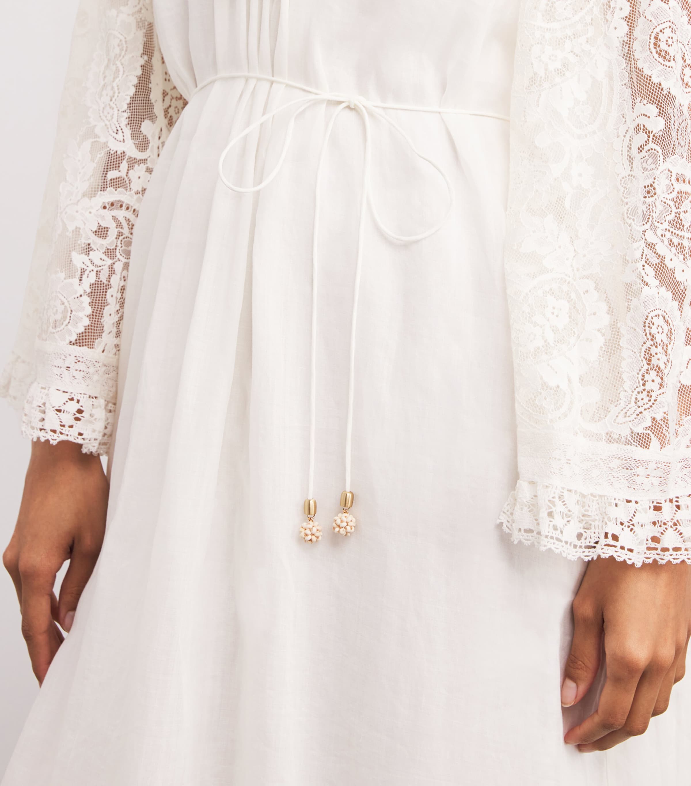 ワンピース ZIMMERMANN FLORAL ASCENSION NECKLINE MIDI DRESS Zimmermann Lace Ascension Midi Dress | Harrods US