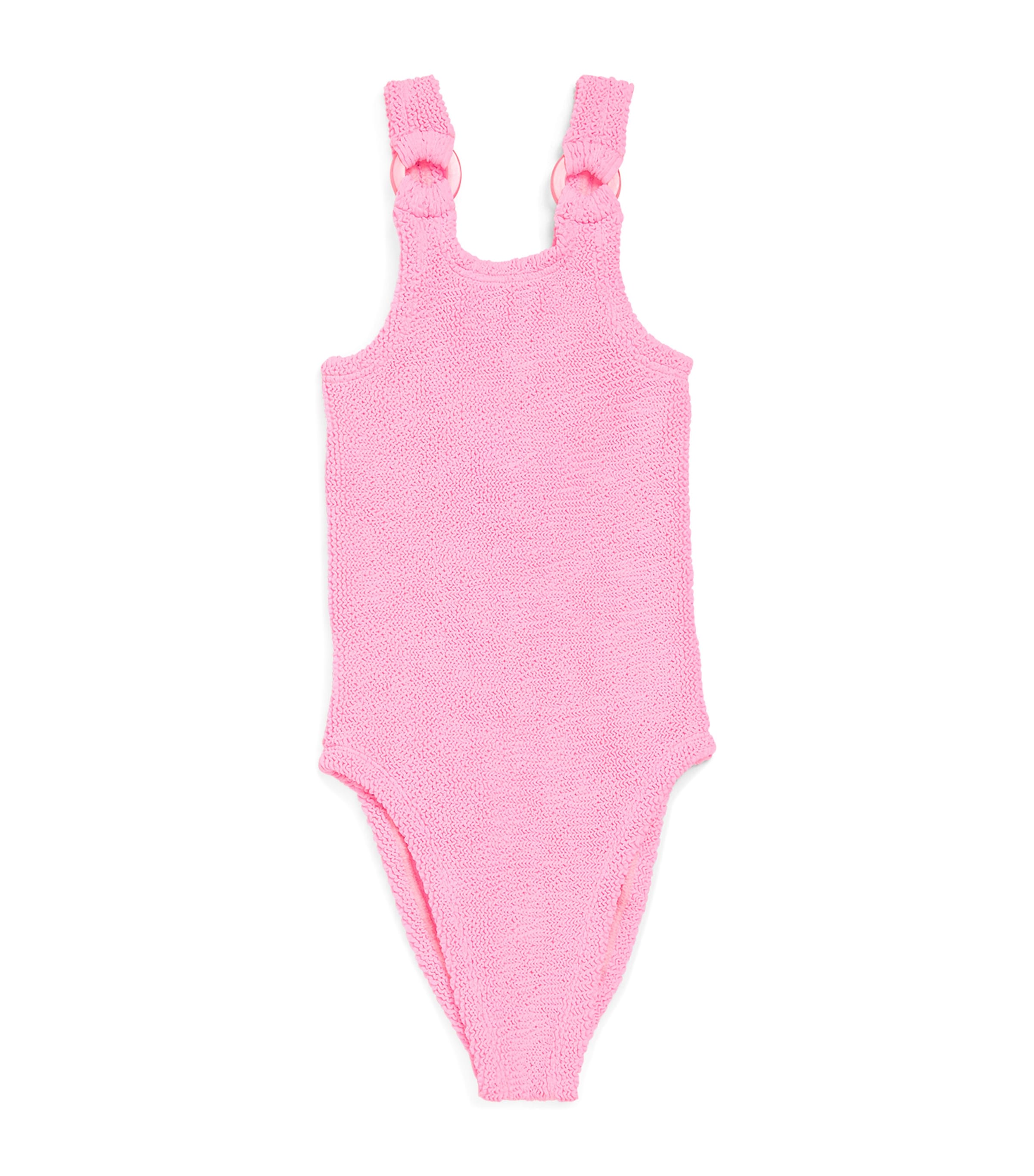 Shop Hunza G Crinkled Domino Swimsuit In Pink