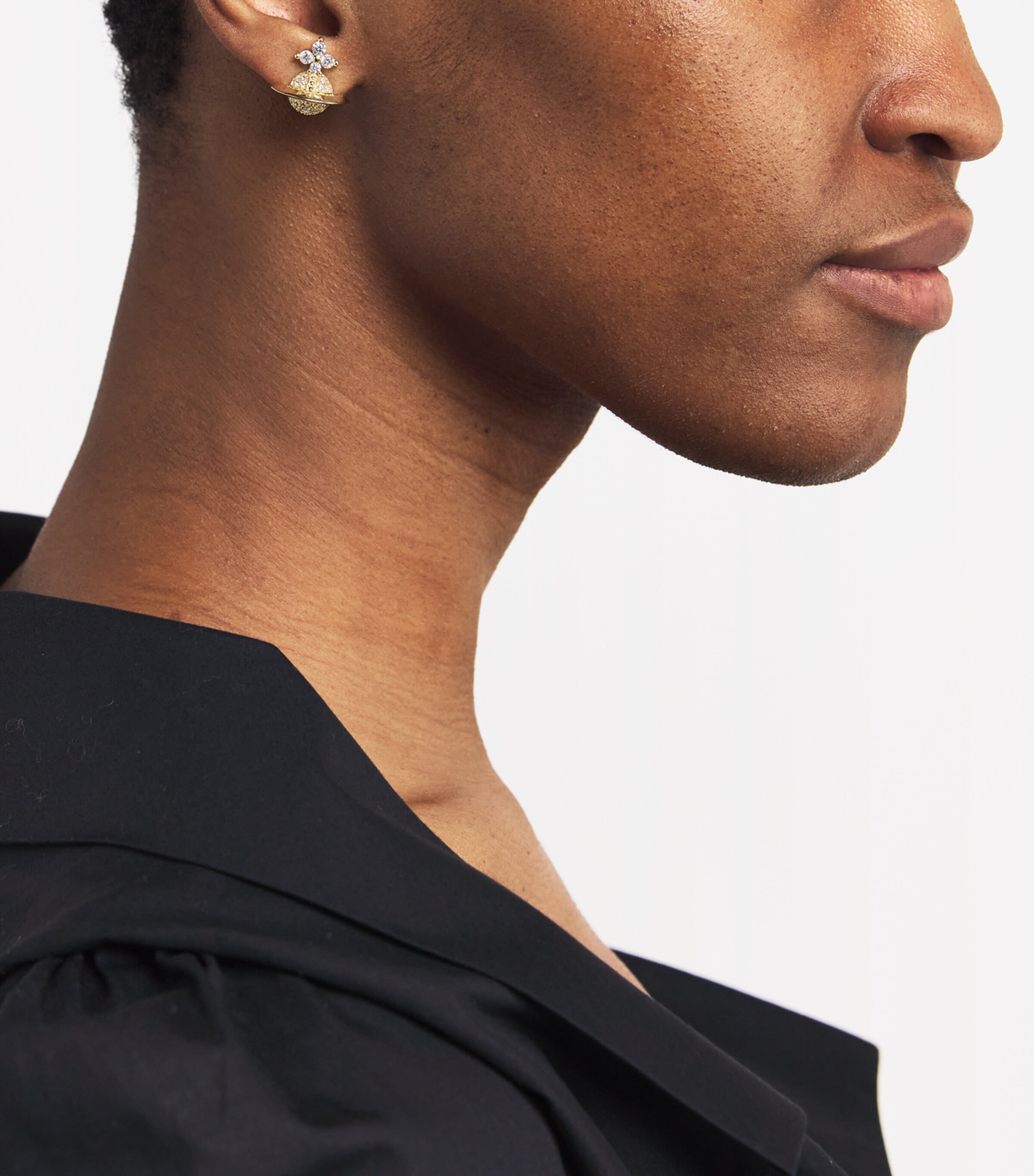 Vivienne Westwood Tiziana Orb Earrings Gold White Image 2