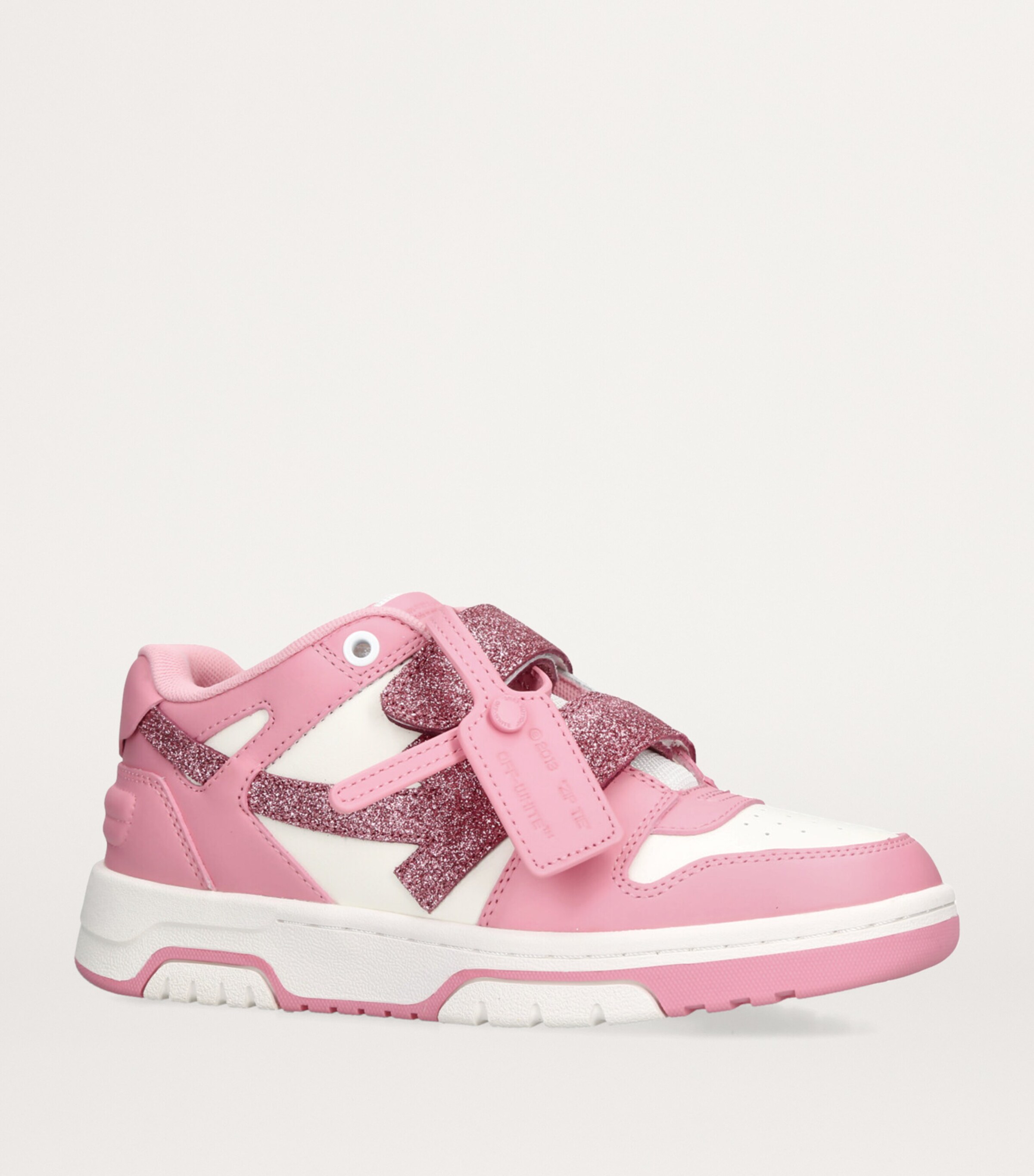 Off-White Kids Leather Out of Office Sneakers Pink Image 3