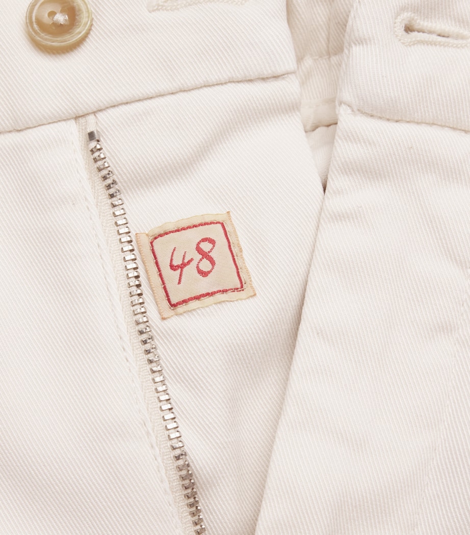 Marco Pescarolo Womens Charm-Detail Chinos Off White Image 6