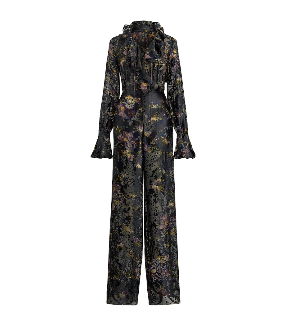 Satin Carol Jumpsuit GREEN MULTI Image 1