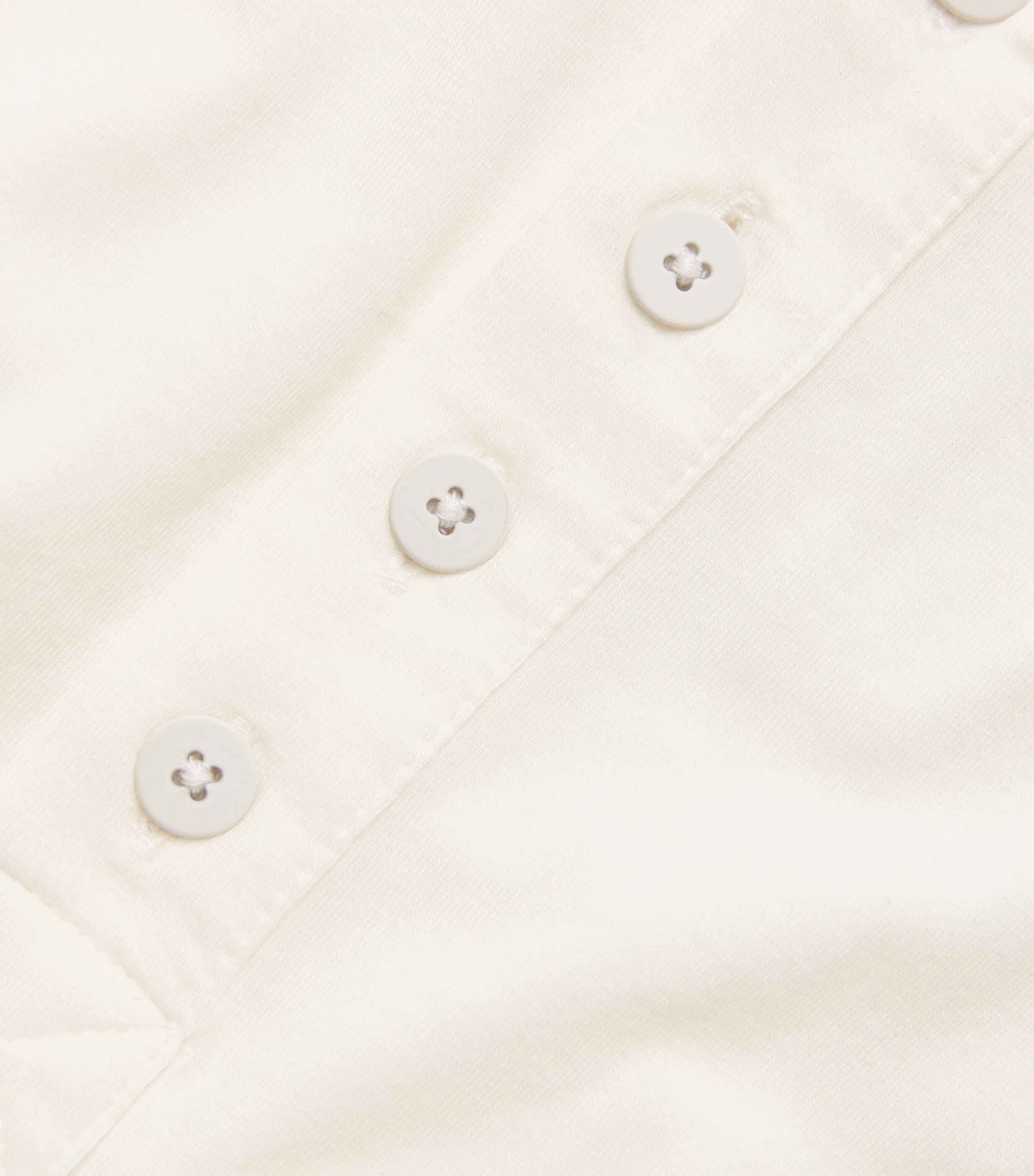 Long-Sleeved Henley Top WHITE Image 5
