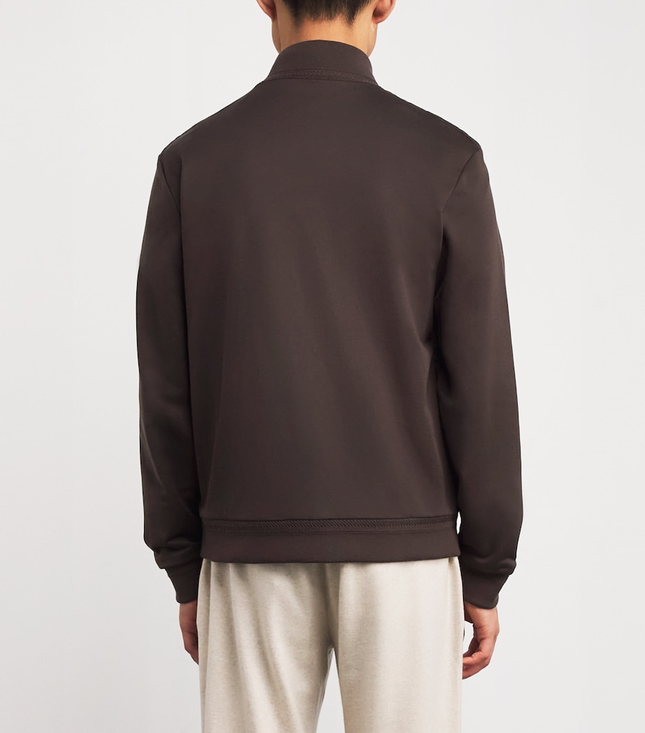 Cotton-Silk Quilted Bomber Jacket ESPRESSO Image 4