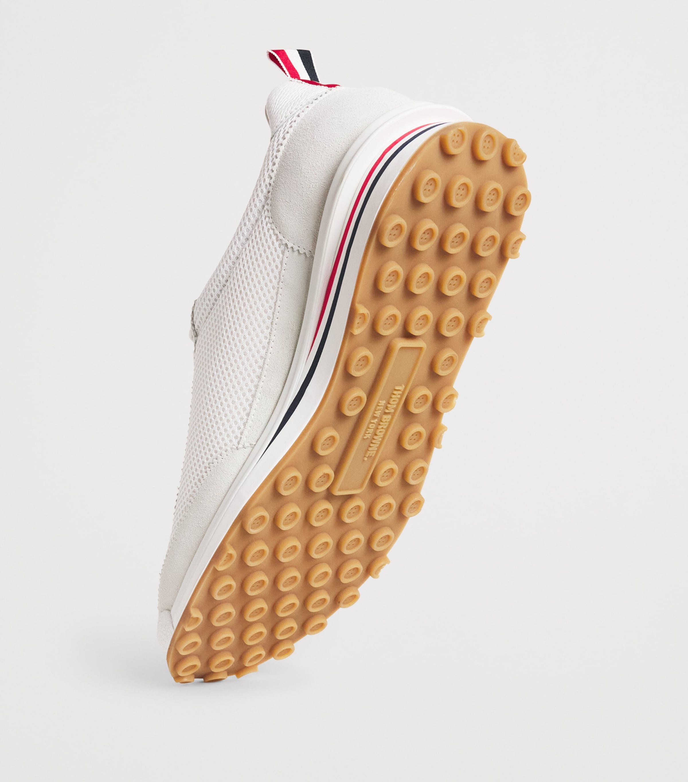 Thom Browne Suede-Trim Technical Tricolour Sneakers White Image 7