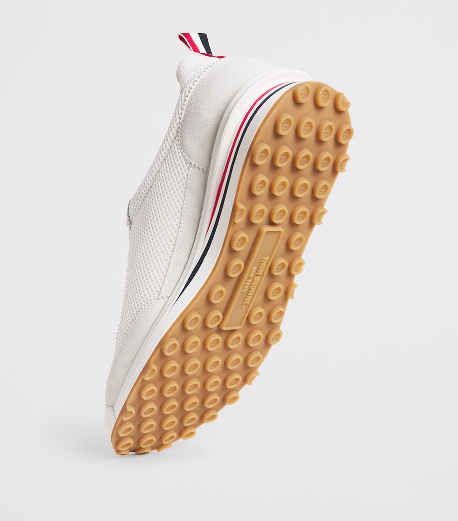 Thom Browne Suede-Trim Technical Tricolour Sneakers White Image 7