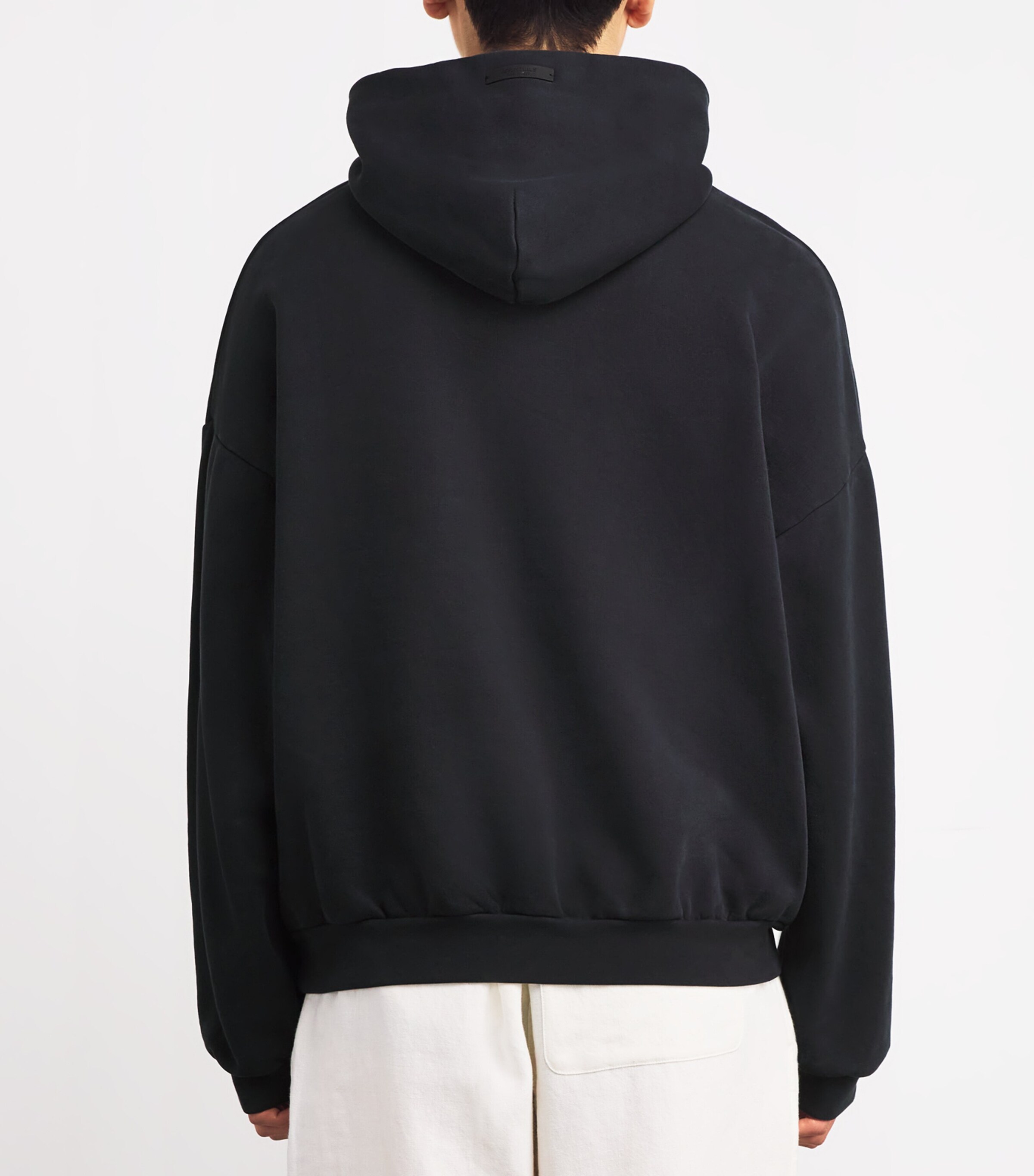 FEAR OF GOD ESSENTIALS Mens Cotton State Logo Hoodie Black Image 4