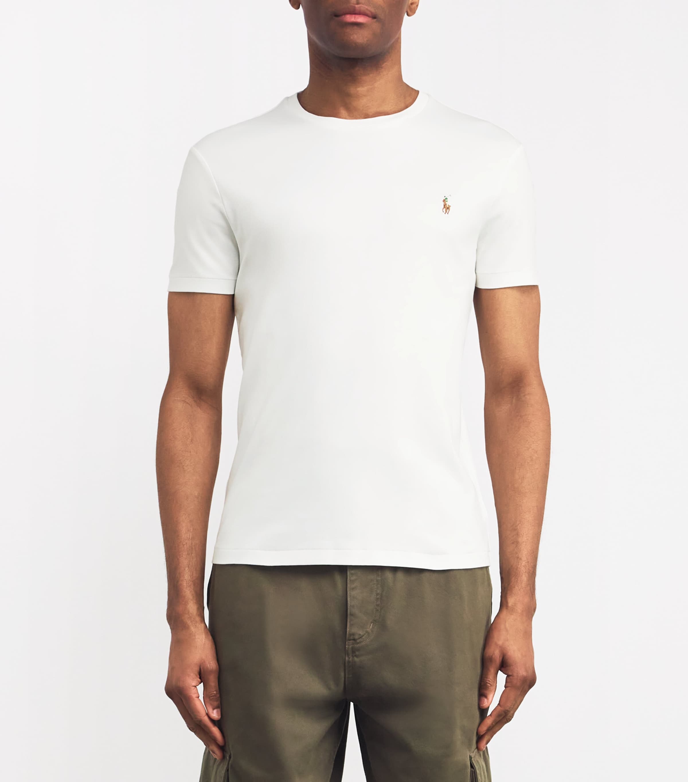 Pima Cotton Polo Pony T-Shirt WHITE Image 3