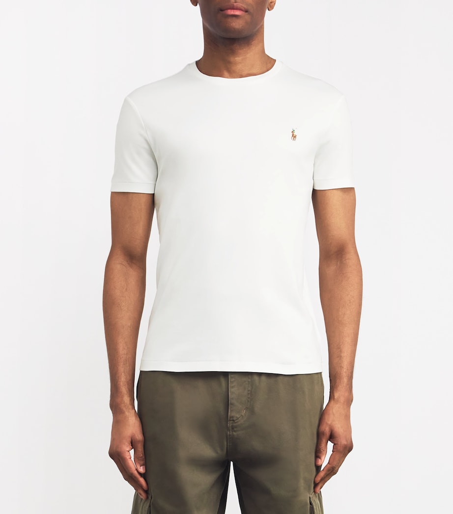 Pima Cotton Polo Pony T-Shirt WHITE Image 6