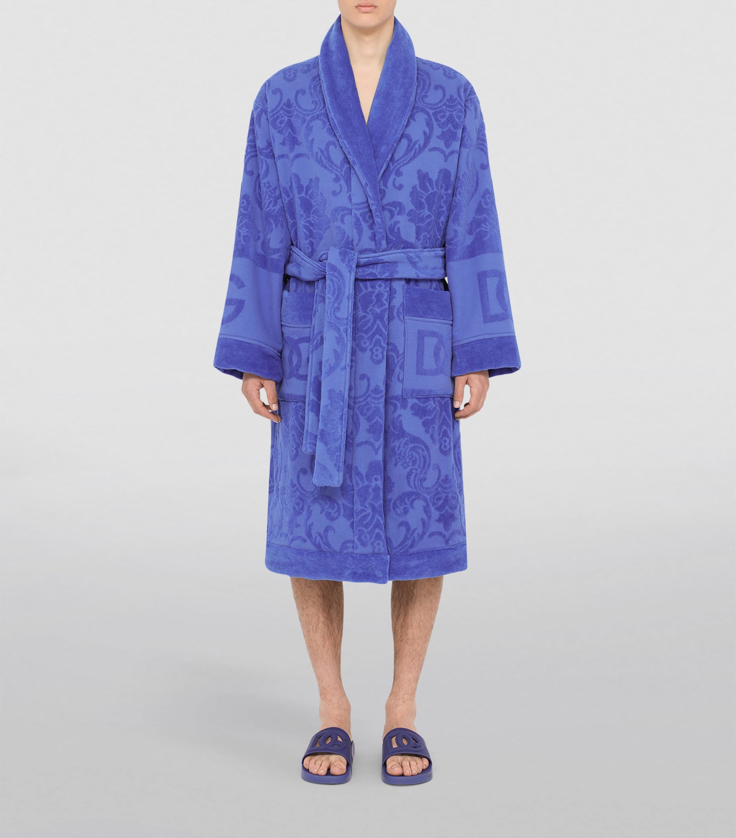 Terry Cotton DG Logo Robe U0018 BLU Image 5