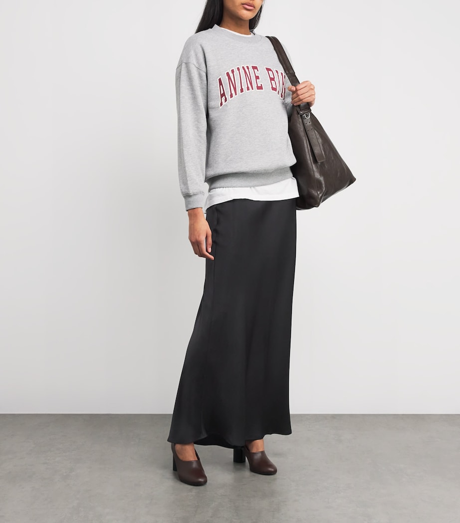 Silk Bar Maxi Skirt BLACK Image 2