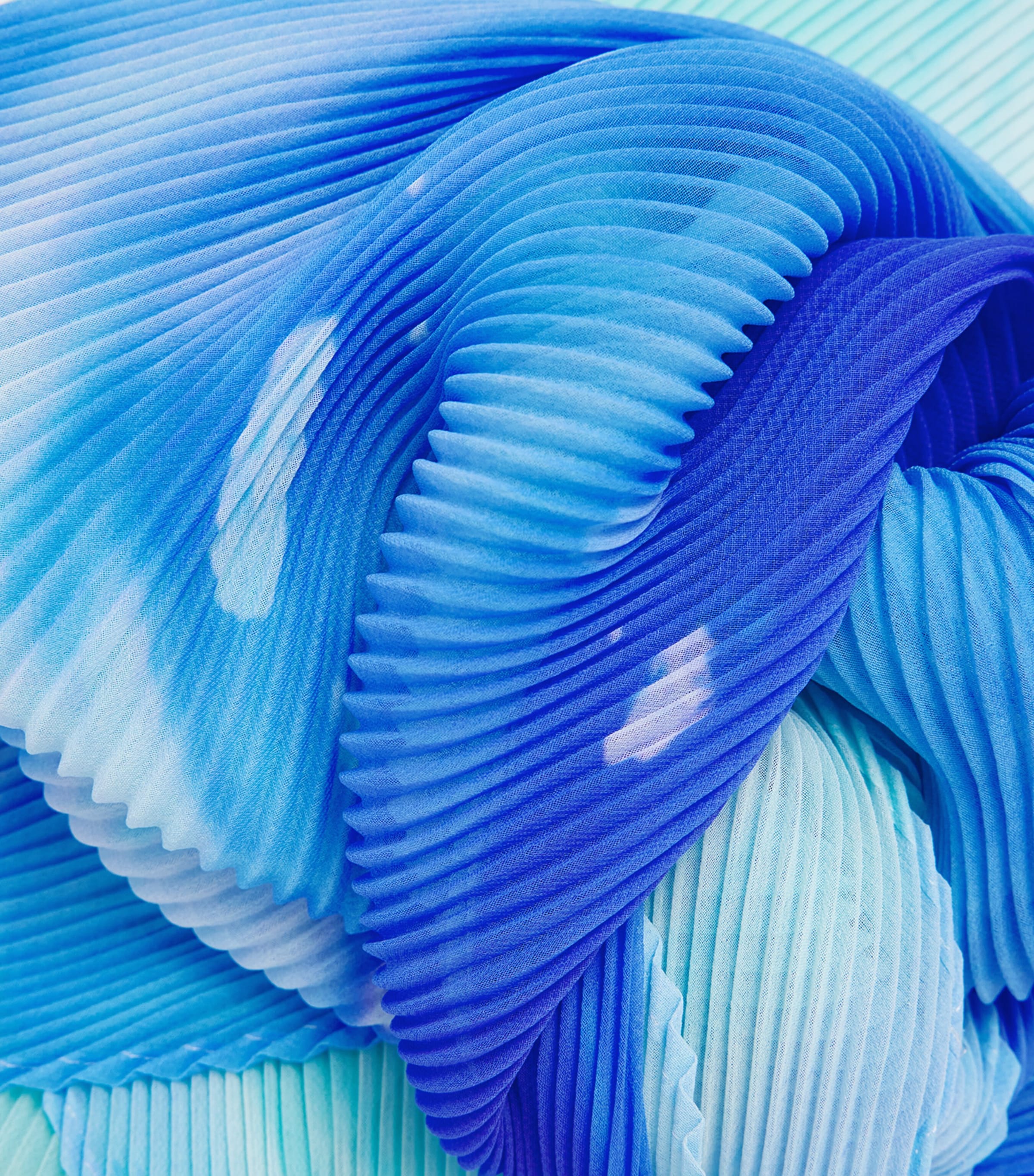 Pleats Please Issey Miyake Sea Bubble Scarf Blue Image 4