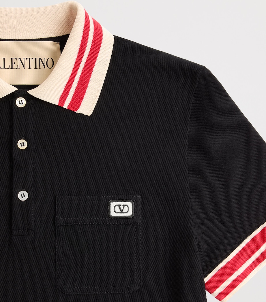 Cotton Jersey VLogo Polo Shirt 0NO Image 3
