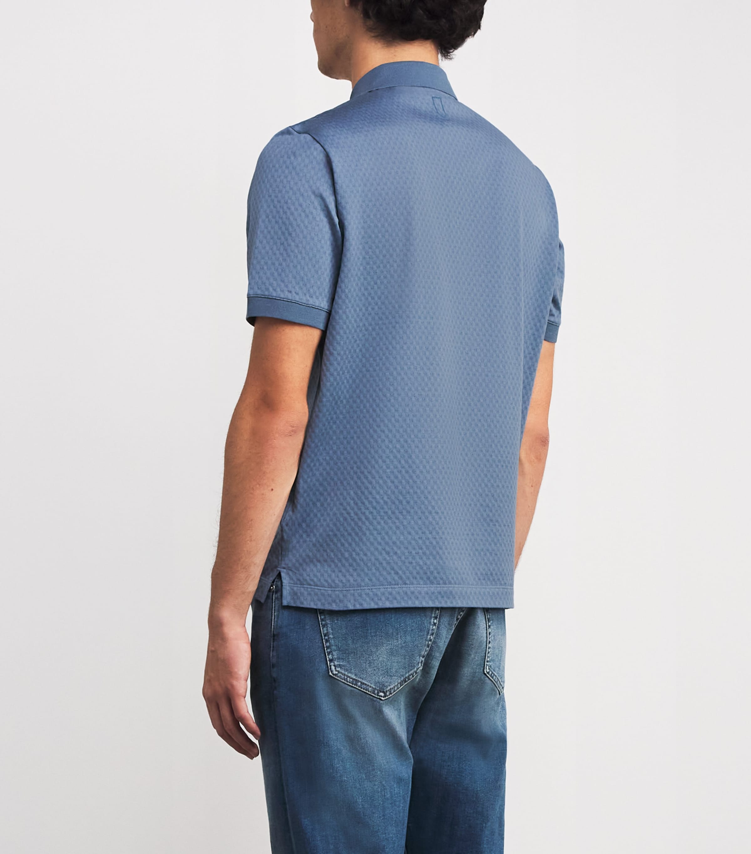 Cotton Jacquard Polo Shirt 420 Image 4