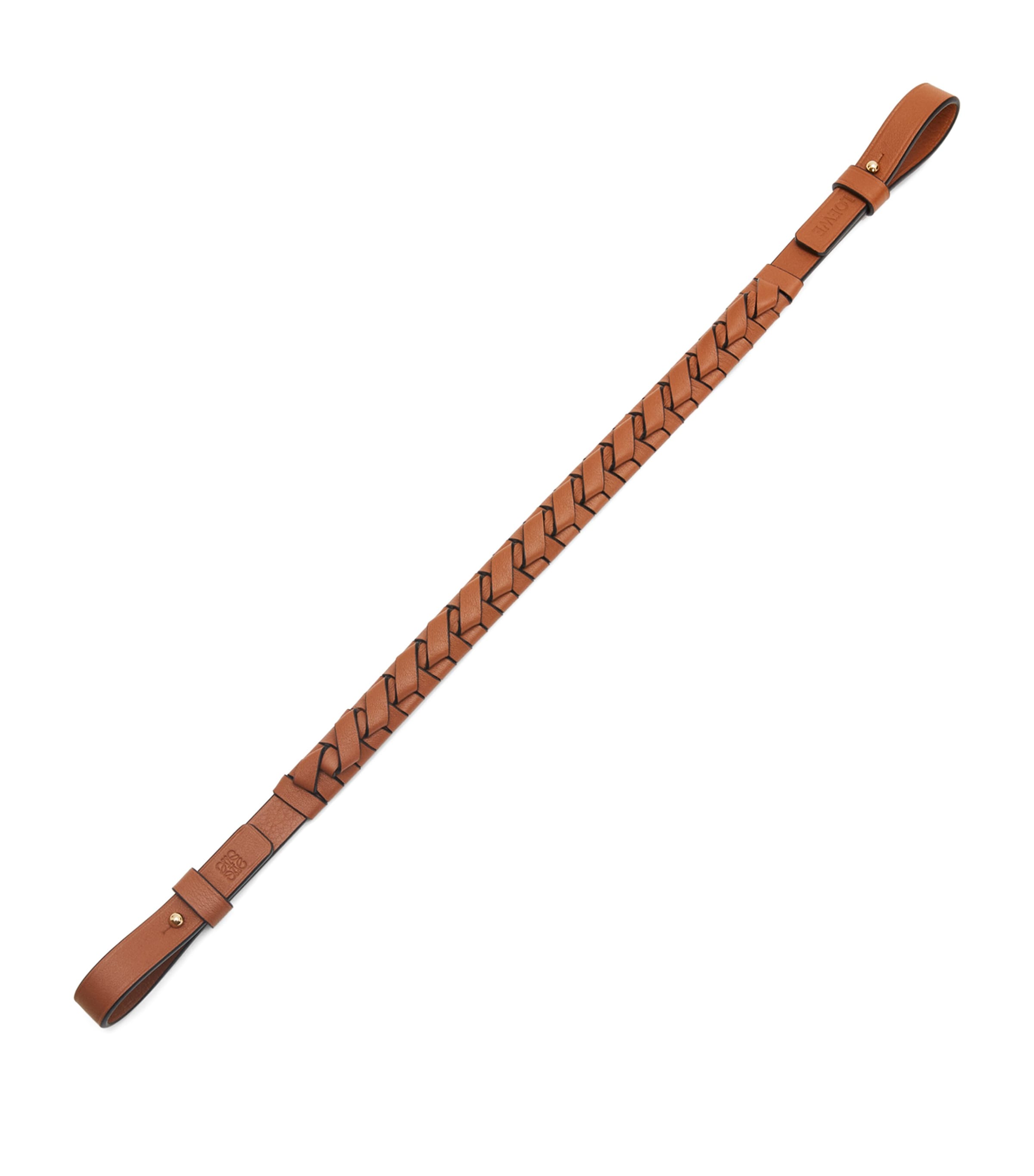 LOEWE Leather Woven Spiral Strap Tan Image 1