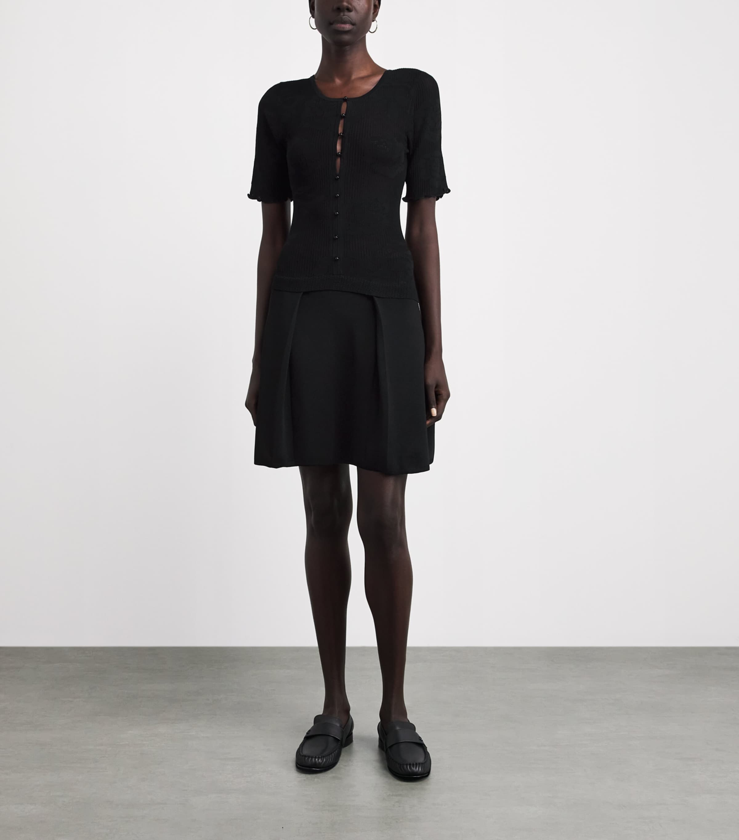 Claudie Pierlot Womens Knitted Mini Dress Black Image 4