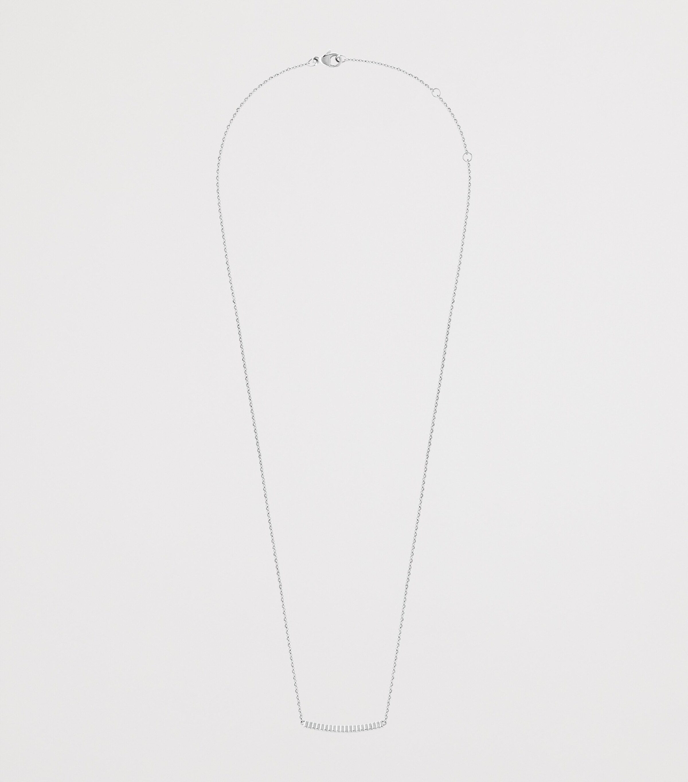 White Gold Quatre Grosgrain Pendant Necklace WHITE GOLD Image 2