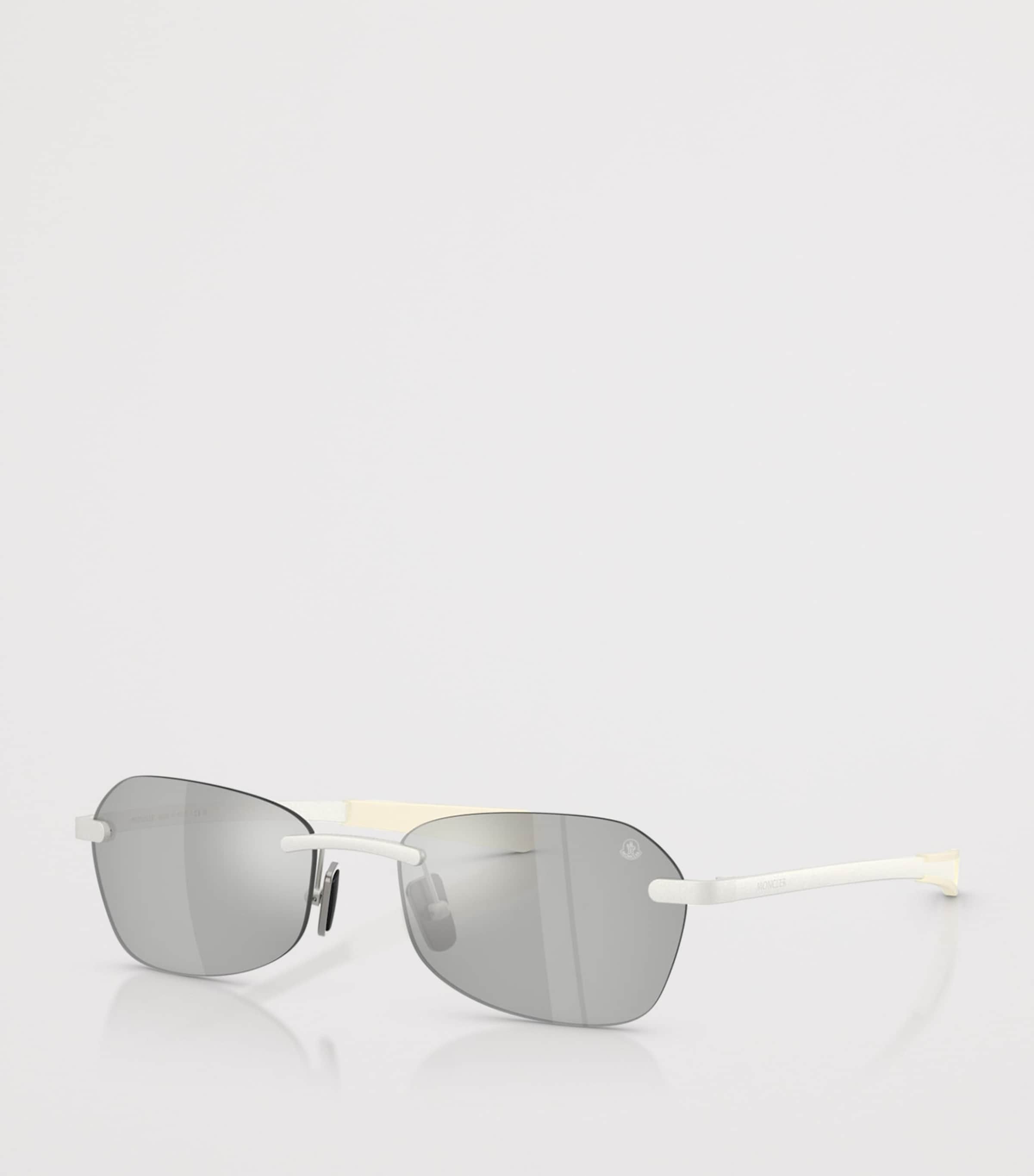Moncler Orris Irregular Rectangle Sunglasses Silver Image 2