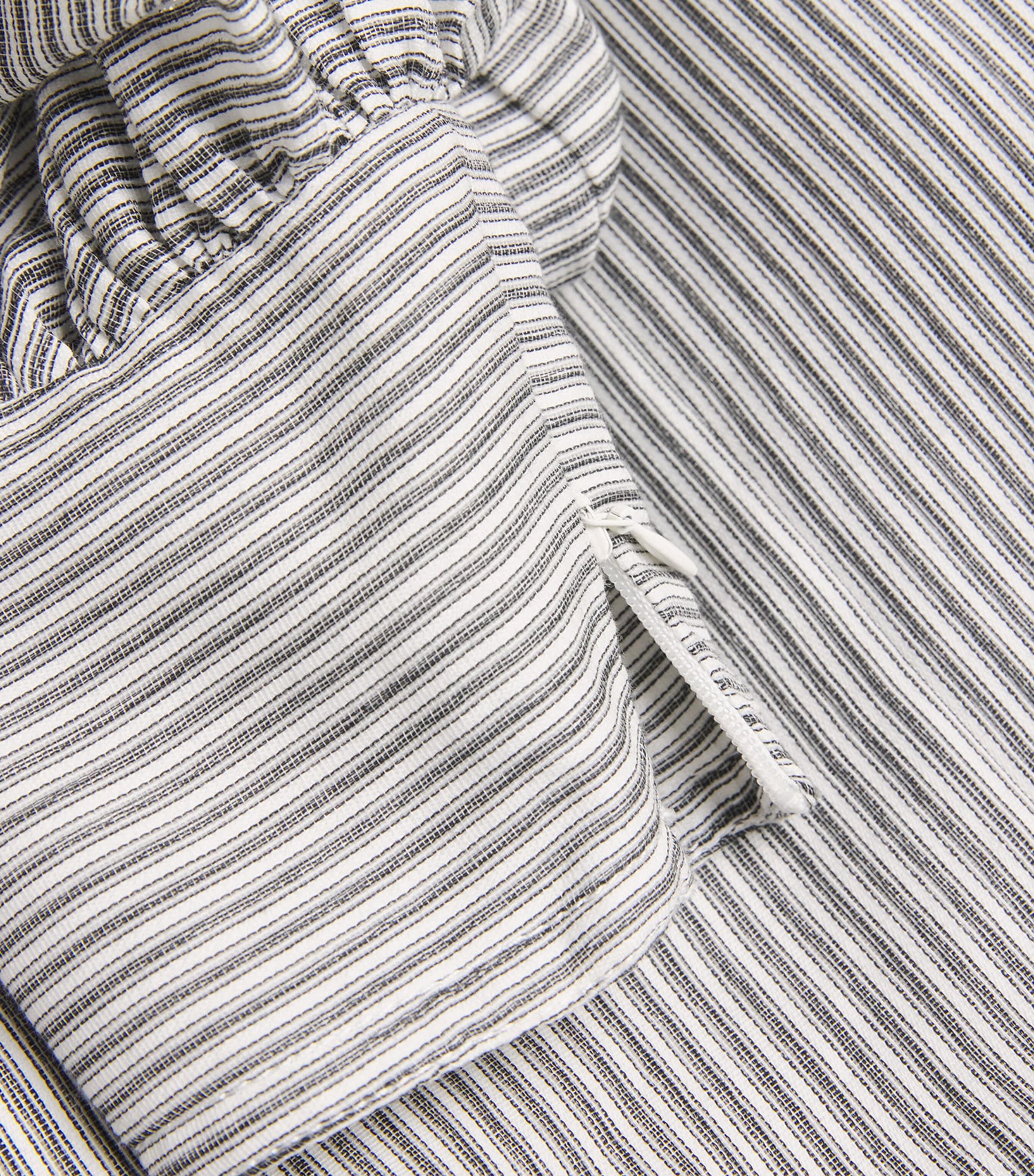 Silk-Cotton Hypnotic Blouse NAVY STRIPE Image 5