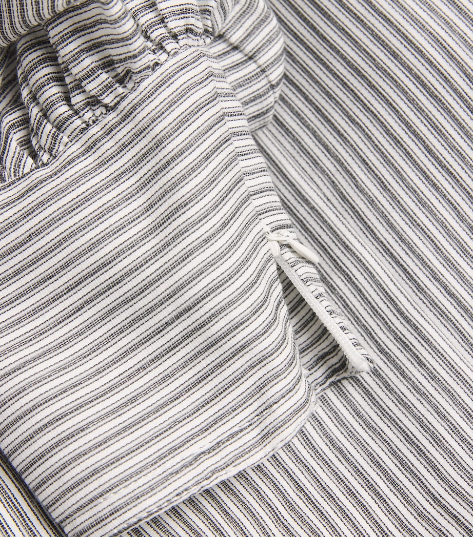 Silk-Cotton Hypnotic Blouse NAVY STRIPE Image 5