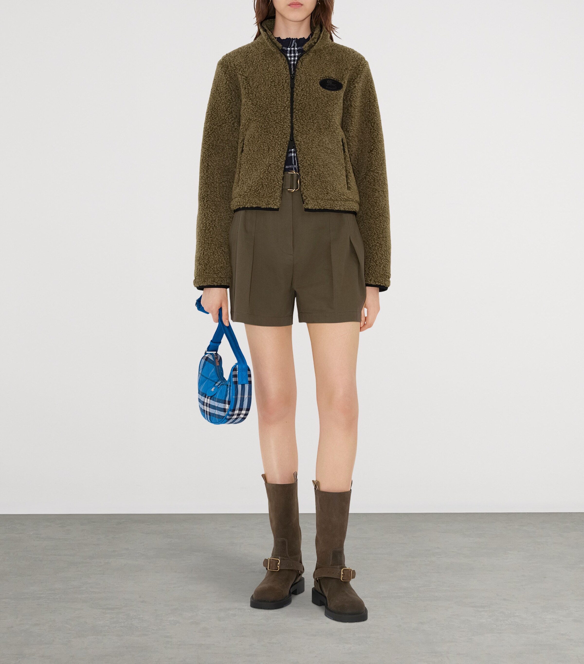 Check Horseshoe Cross-Body Bag HYACINTH Image 2