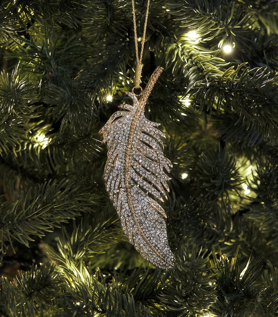 Tinker Tailor Crystal-Embellished Feather Tree Decoration Gold & Silver Image 3