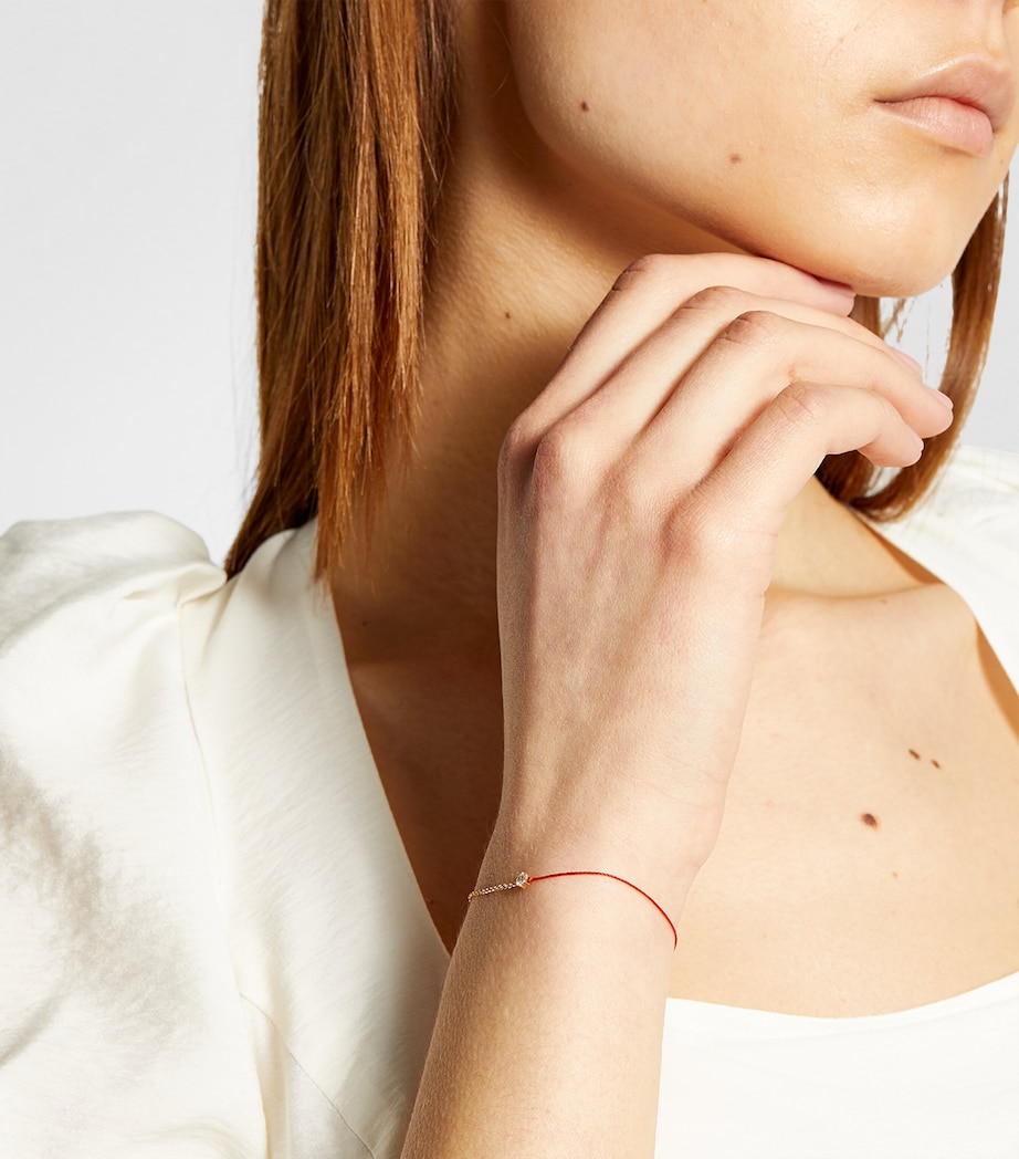 Yellow Gold and Diamond Absolu Thread Bracelet RED Image 10