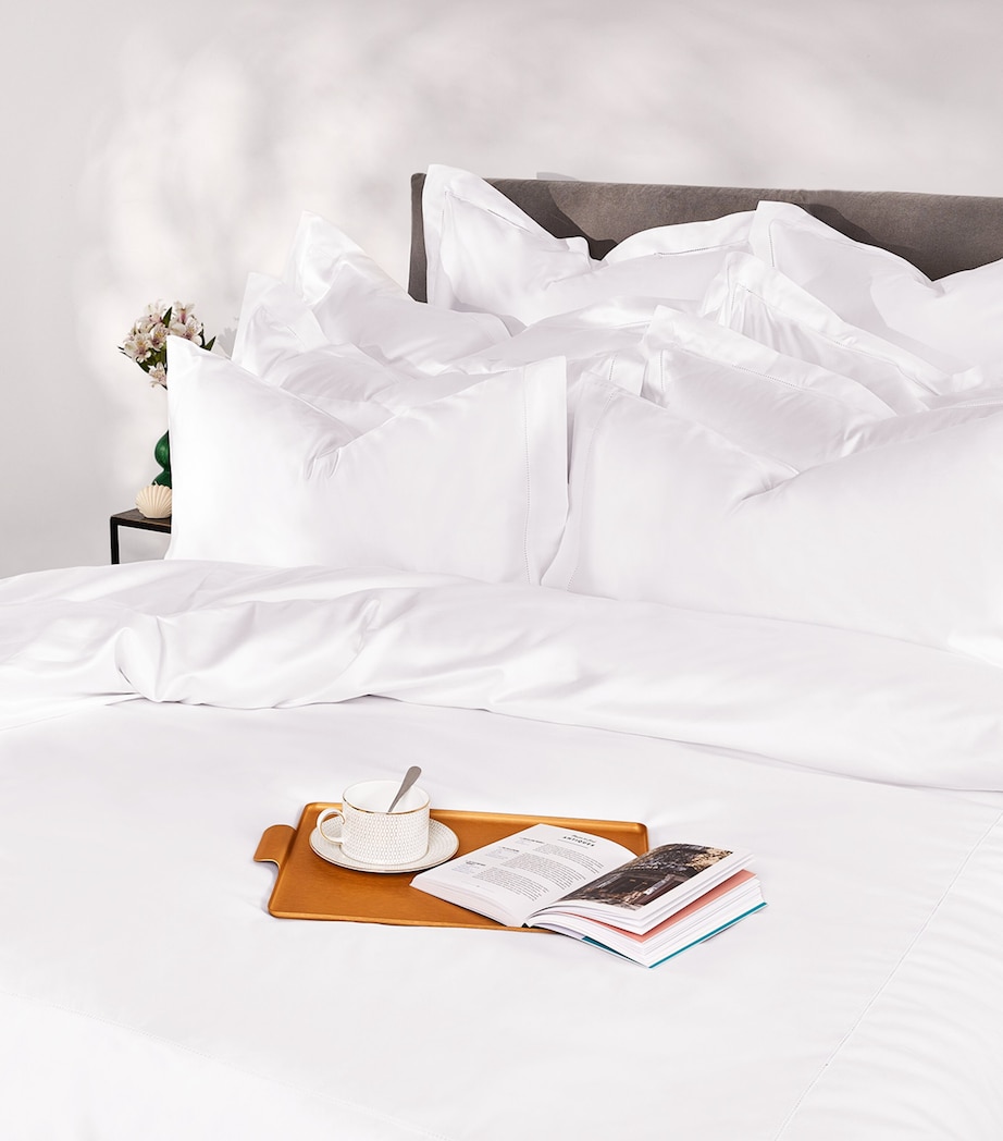 Barley Square Pillowcase (70cm x 70cm) WHITE Image 3