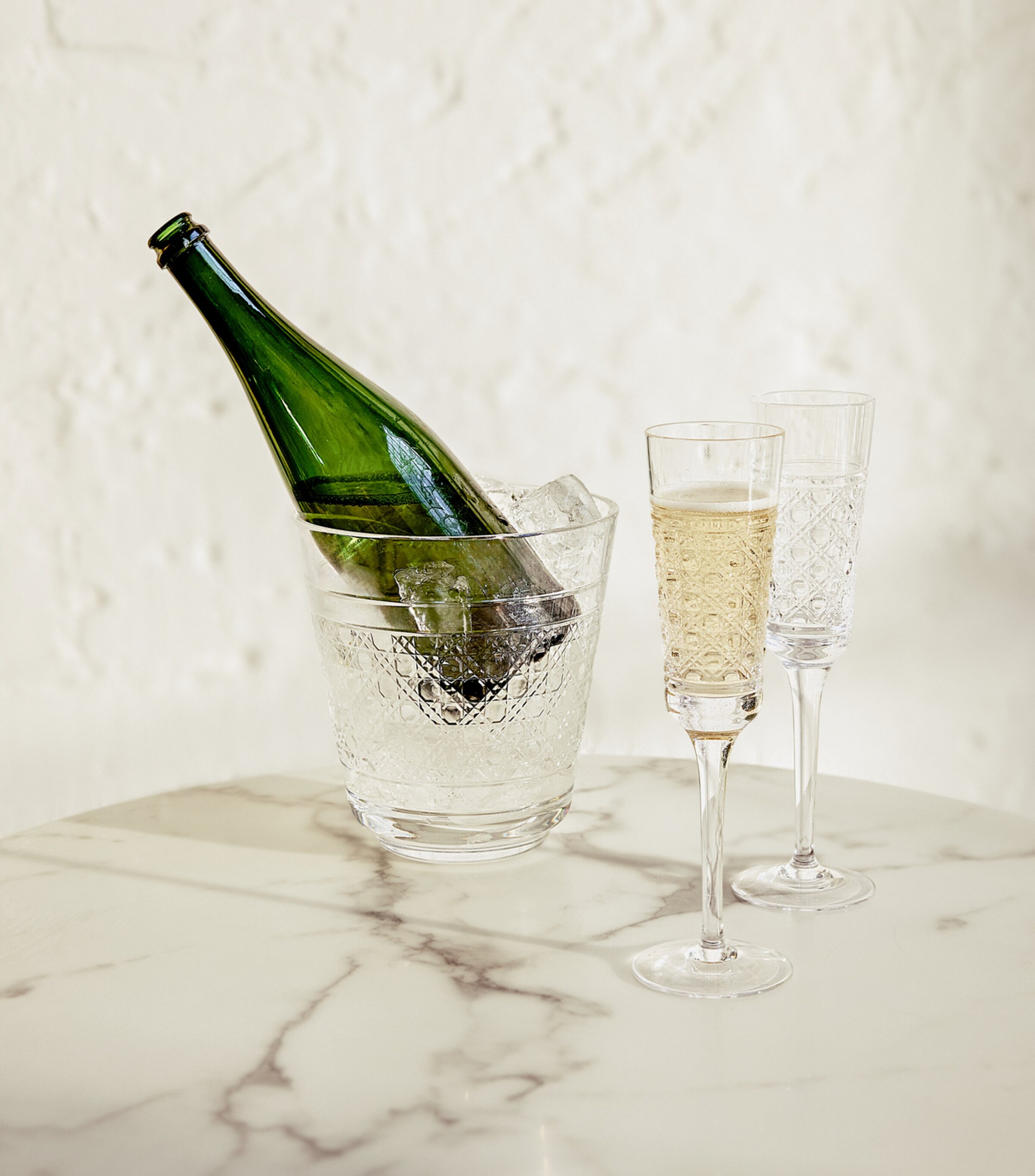 Waterford Crystal Opulence Ice Bucket and Tongs Set Clear Image 2