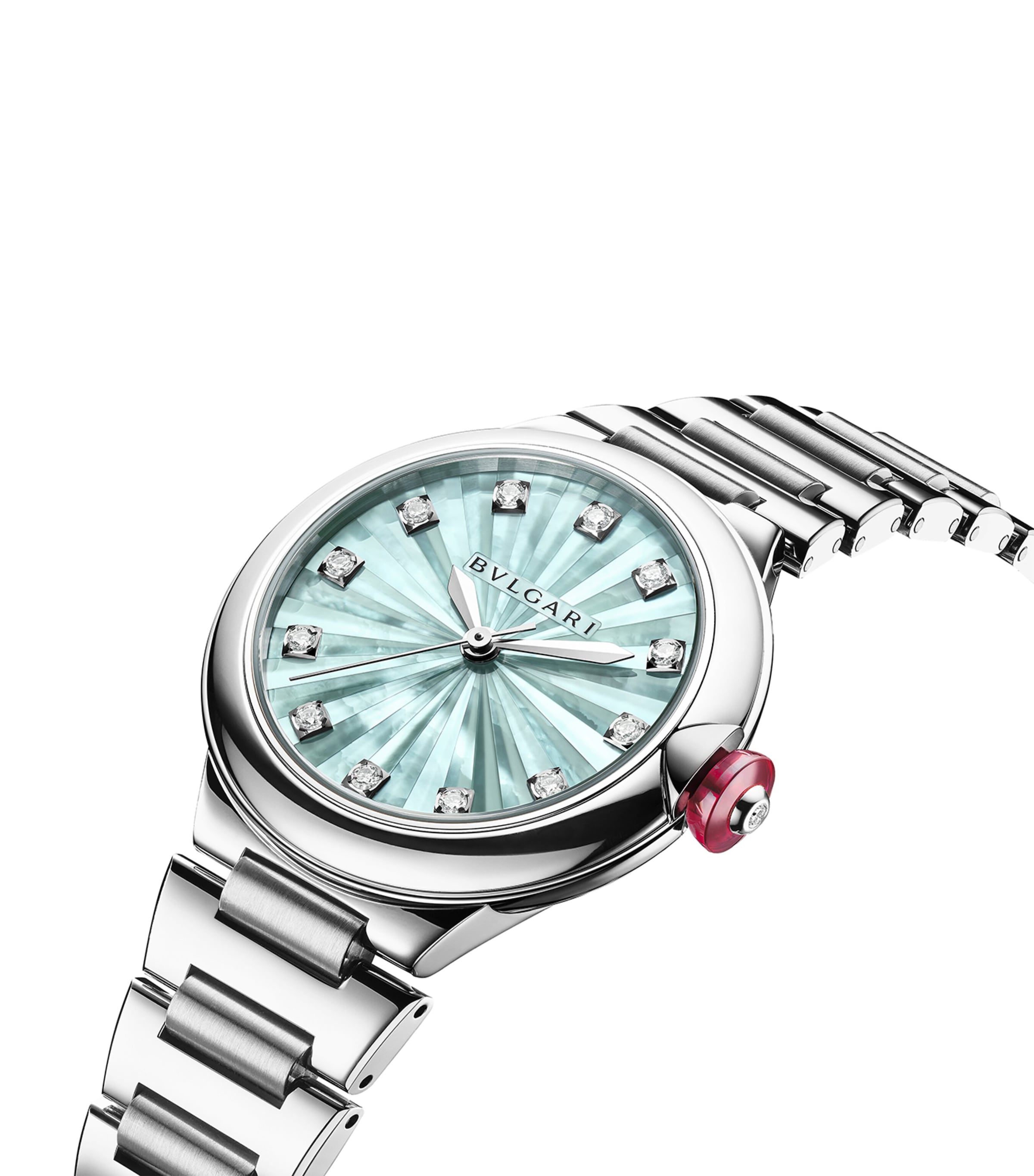 Stainless Steel and Diamond Lvcea Watch 33mm SILVER Image 2
