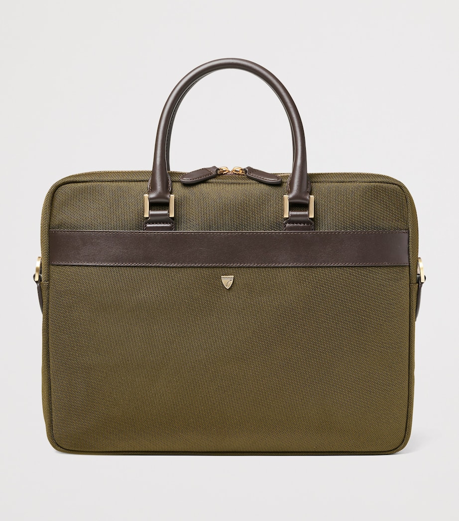 Nylon Slim Briefcase KHAKI Image 2