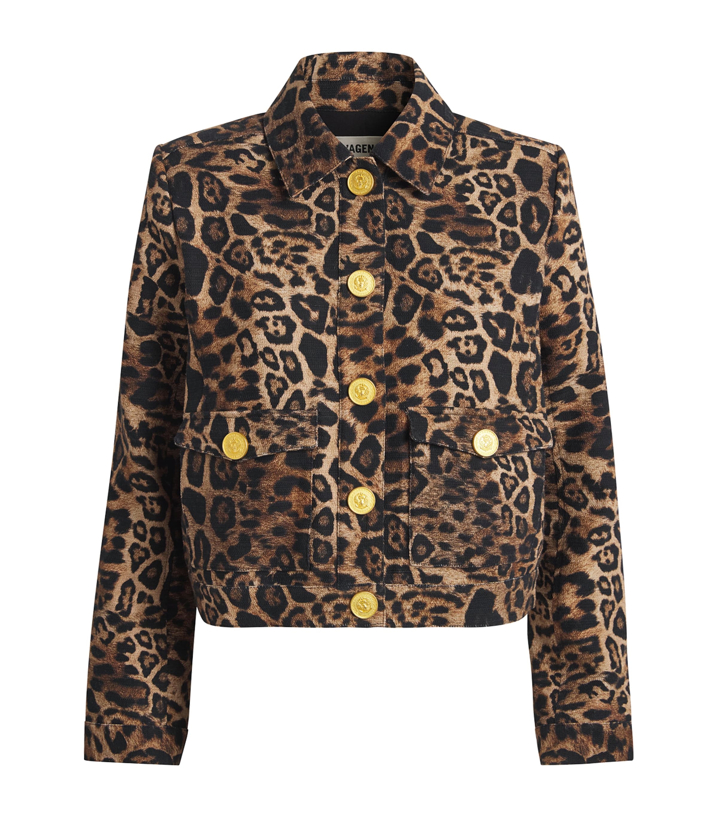 Cotton Leopard Nyx Jacket BROWN MLTI PATCH LEO Image 1