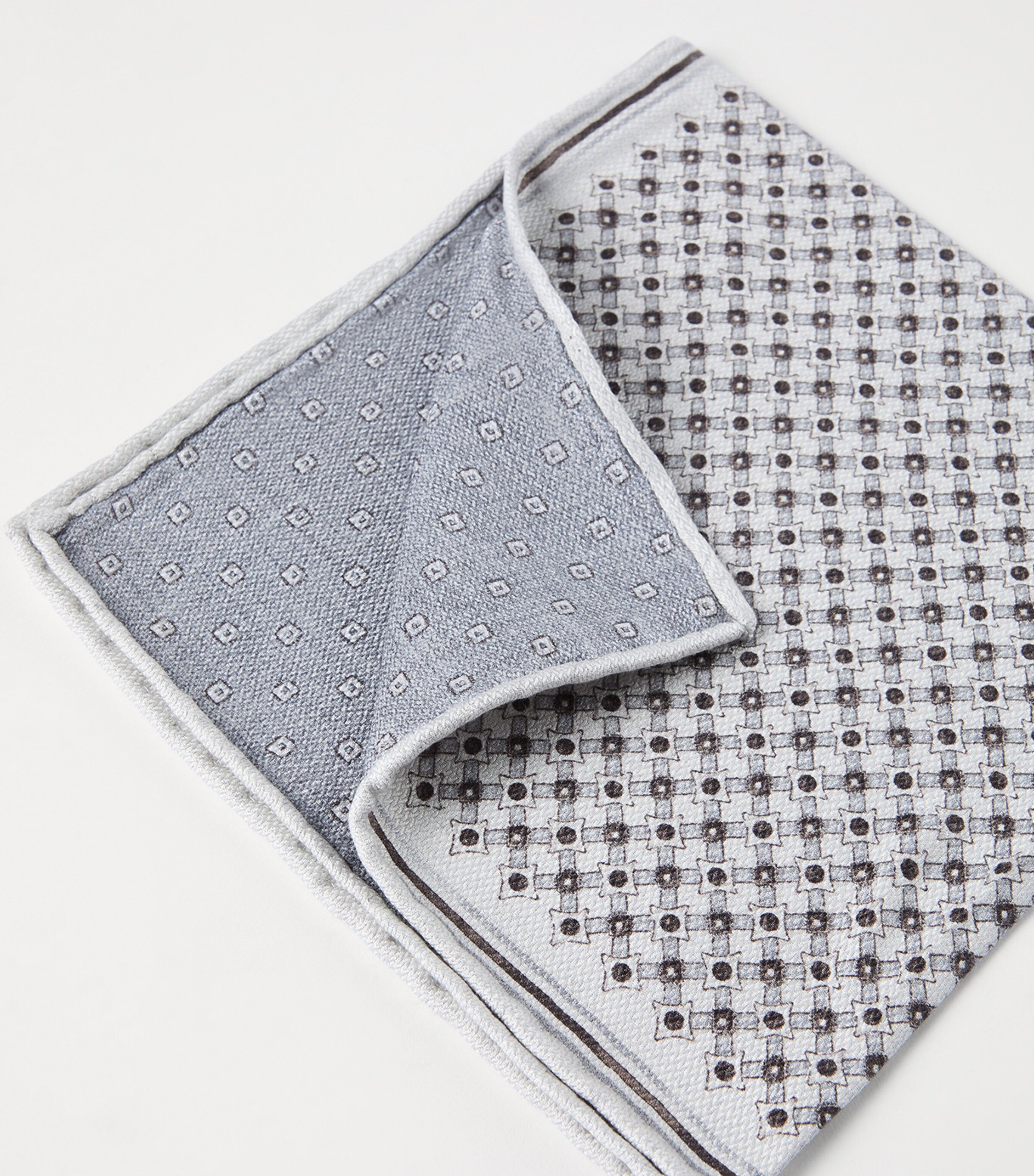 Silk Geometric Pocket Square C009 Image 3