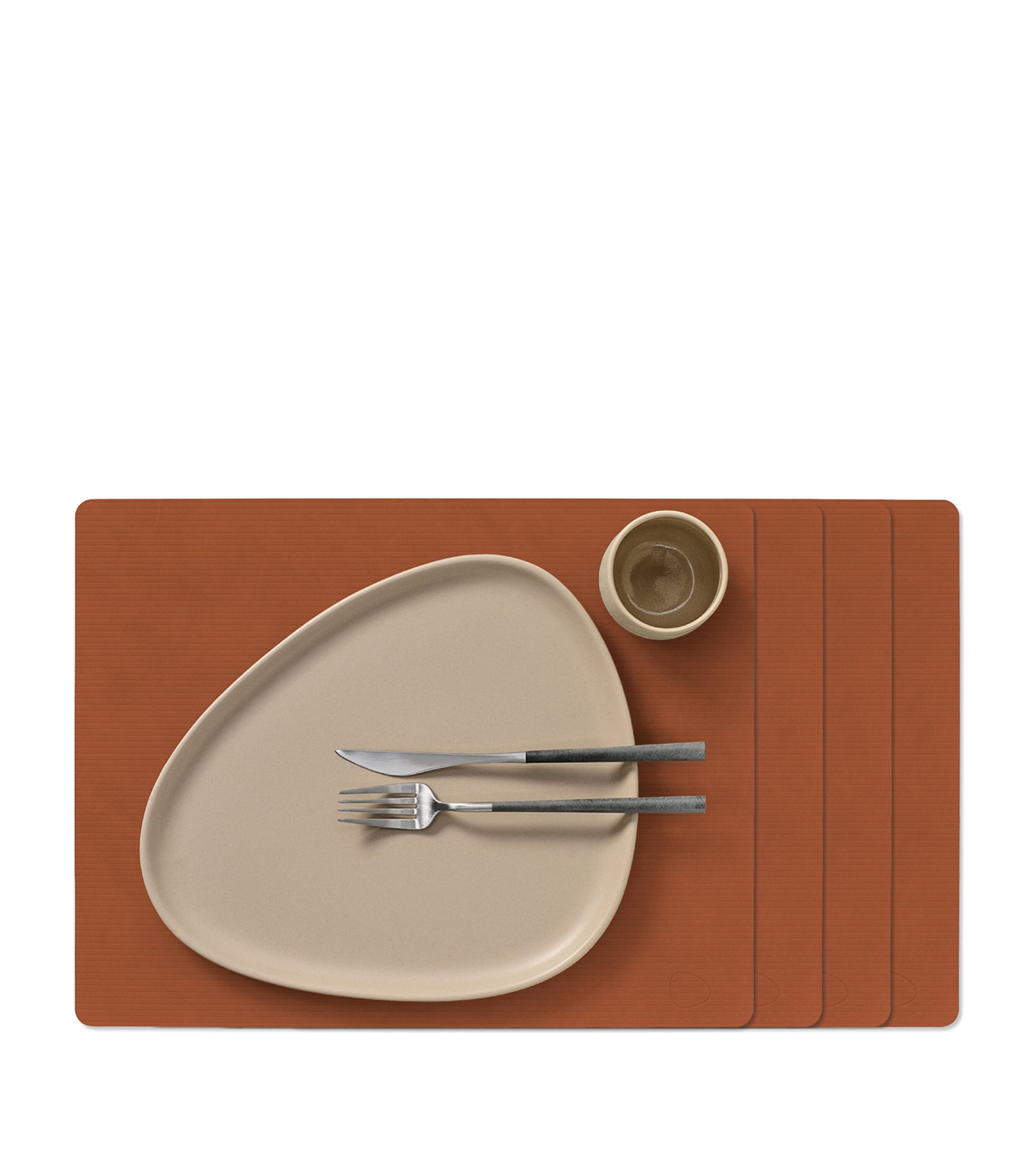 Lind Dna Large Square Corduroy Placemat In Orange